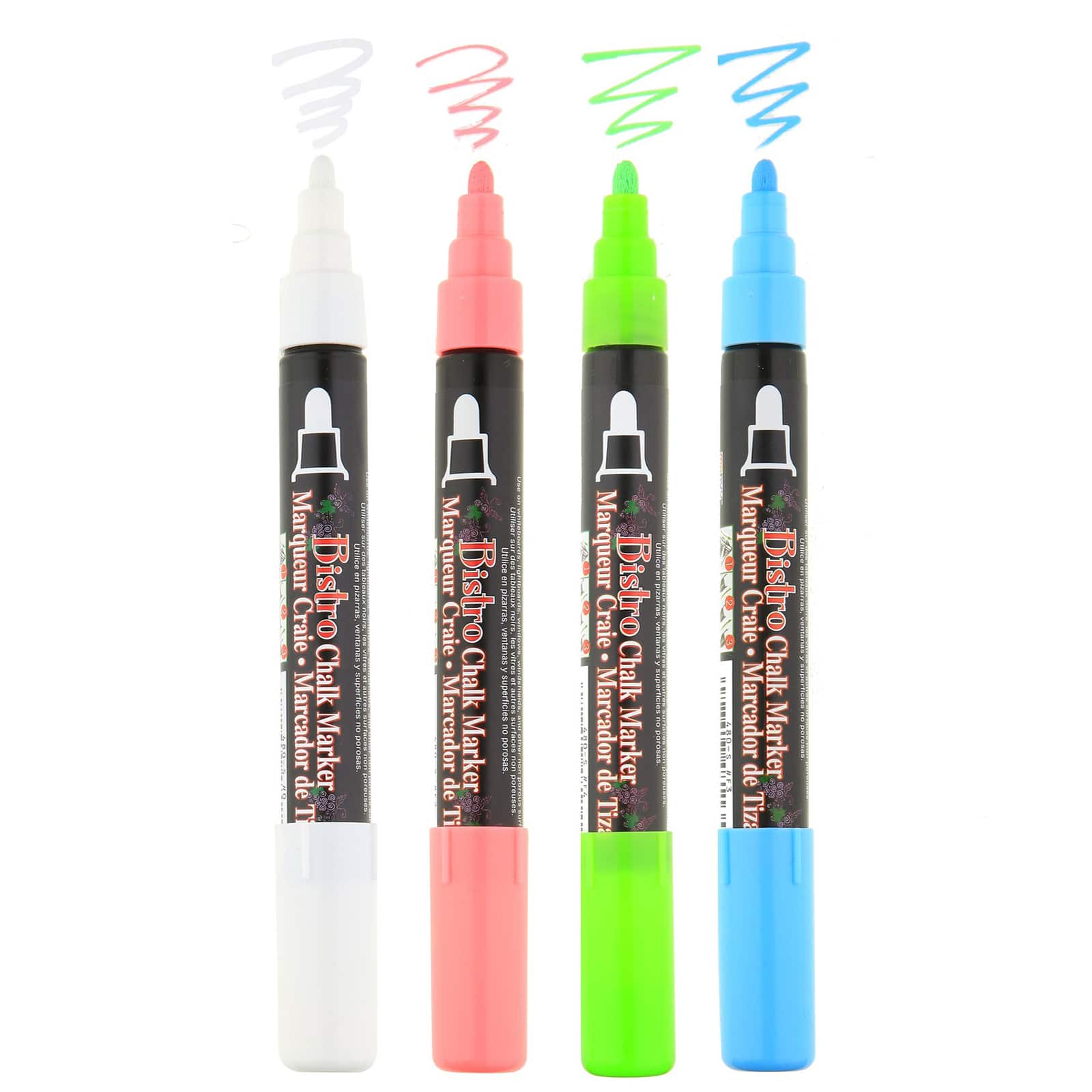 Marvy® Uchida Bistro Fluorescent Broad Tip Chalk Markers Set, 2ct.