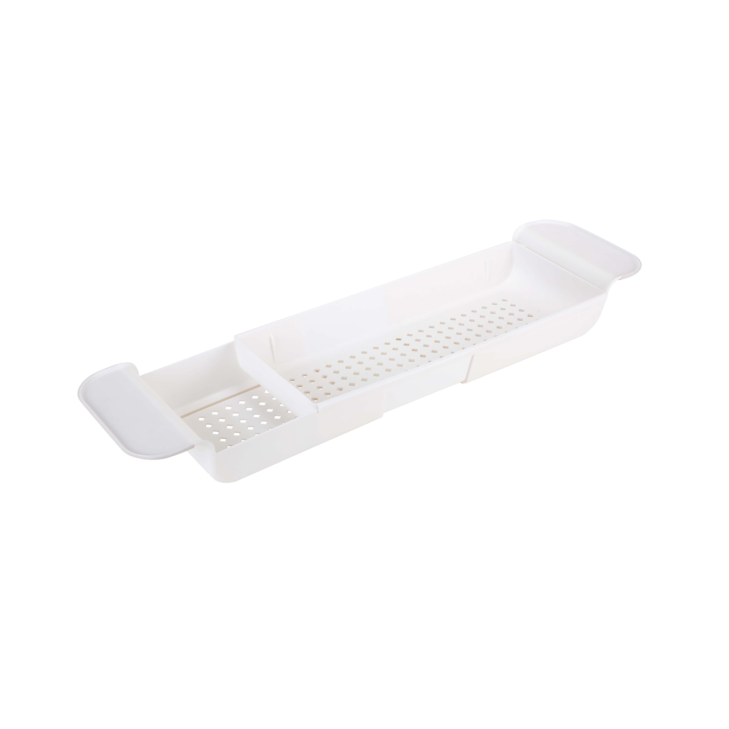 Bath Bliss White Expandable Non-Slip Bathtub Caddy