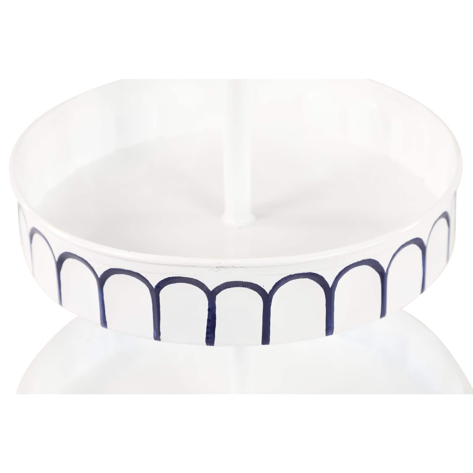 White Iron Farmhouse 3 Tier Tray Cupcake Stand