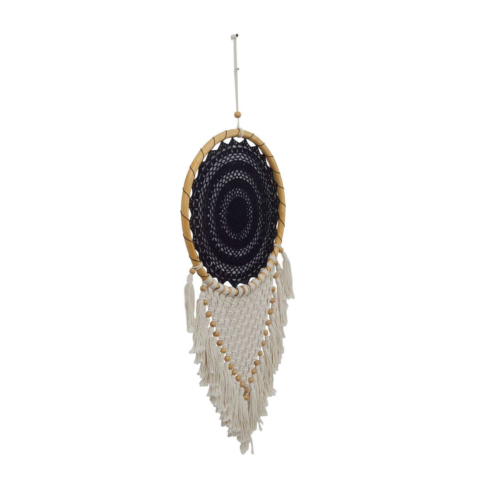 Black Cotton Bohemian Dreamcatcher Wall Decor 16" x 0" x 42"