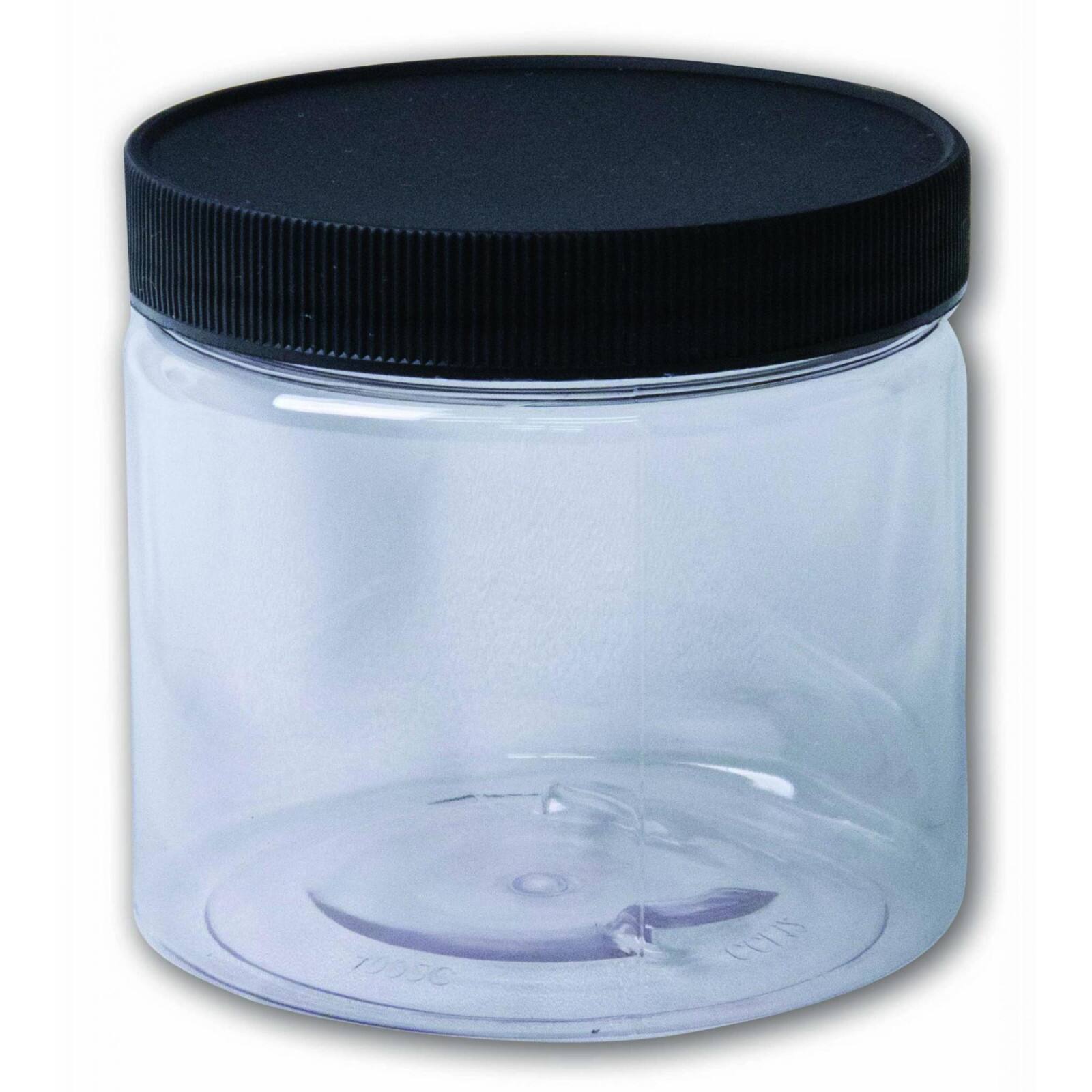 Jacquard Clear Container with Lid, 16oz.