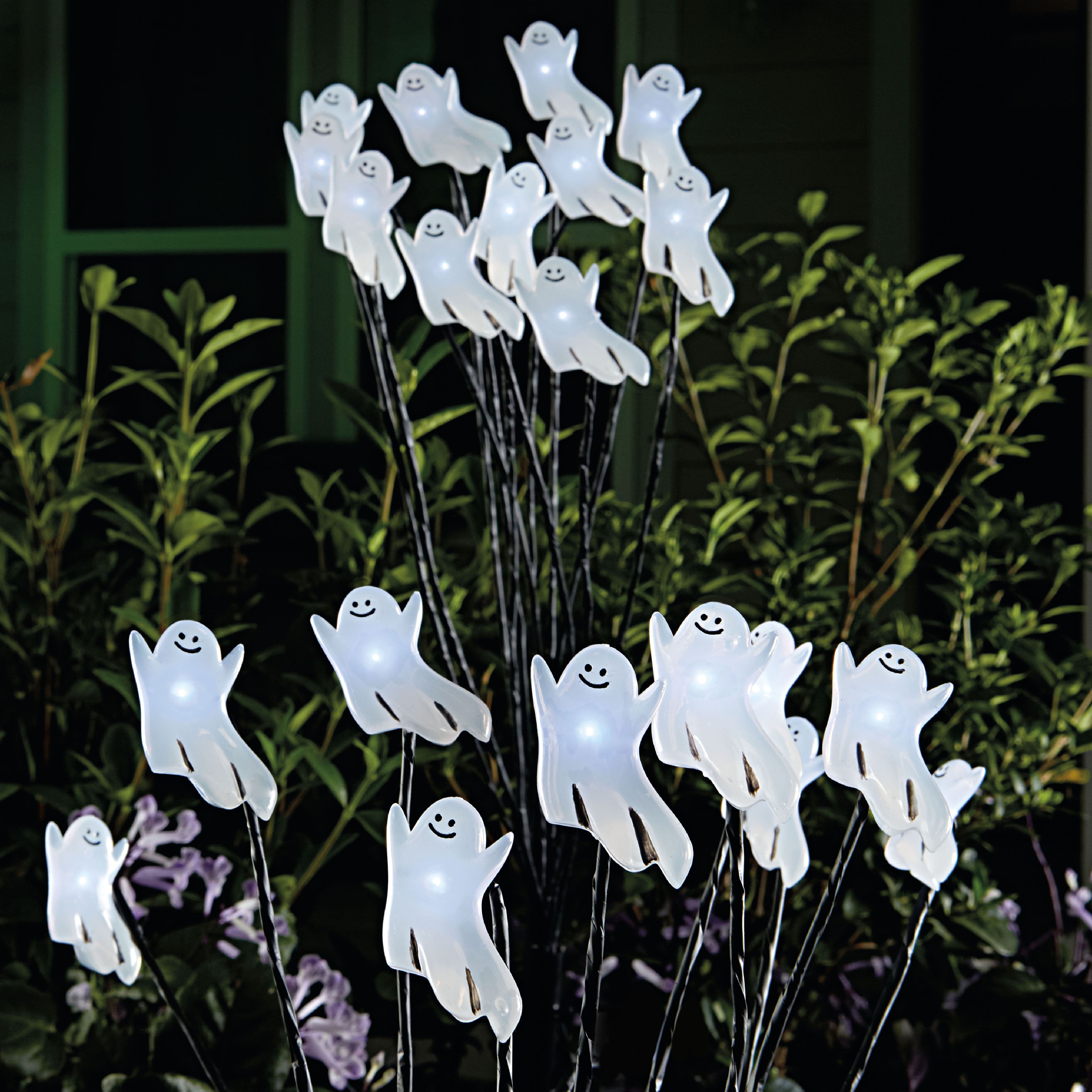 24&#x22; White Ghost Icon LED Stake Lights by Ashland&#xAE;