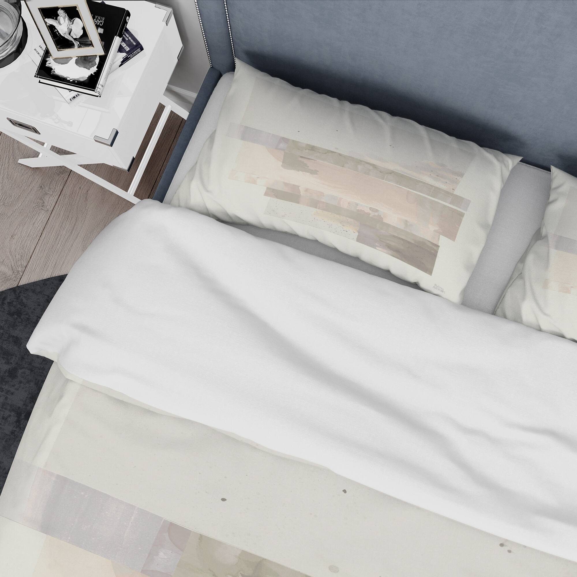 Designart &#x27;Geometric Neutral Form I&#x27; Geometric Bedding Set - Duvet Cover &#x26; Shams