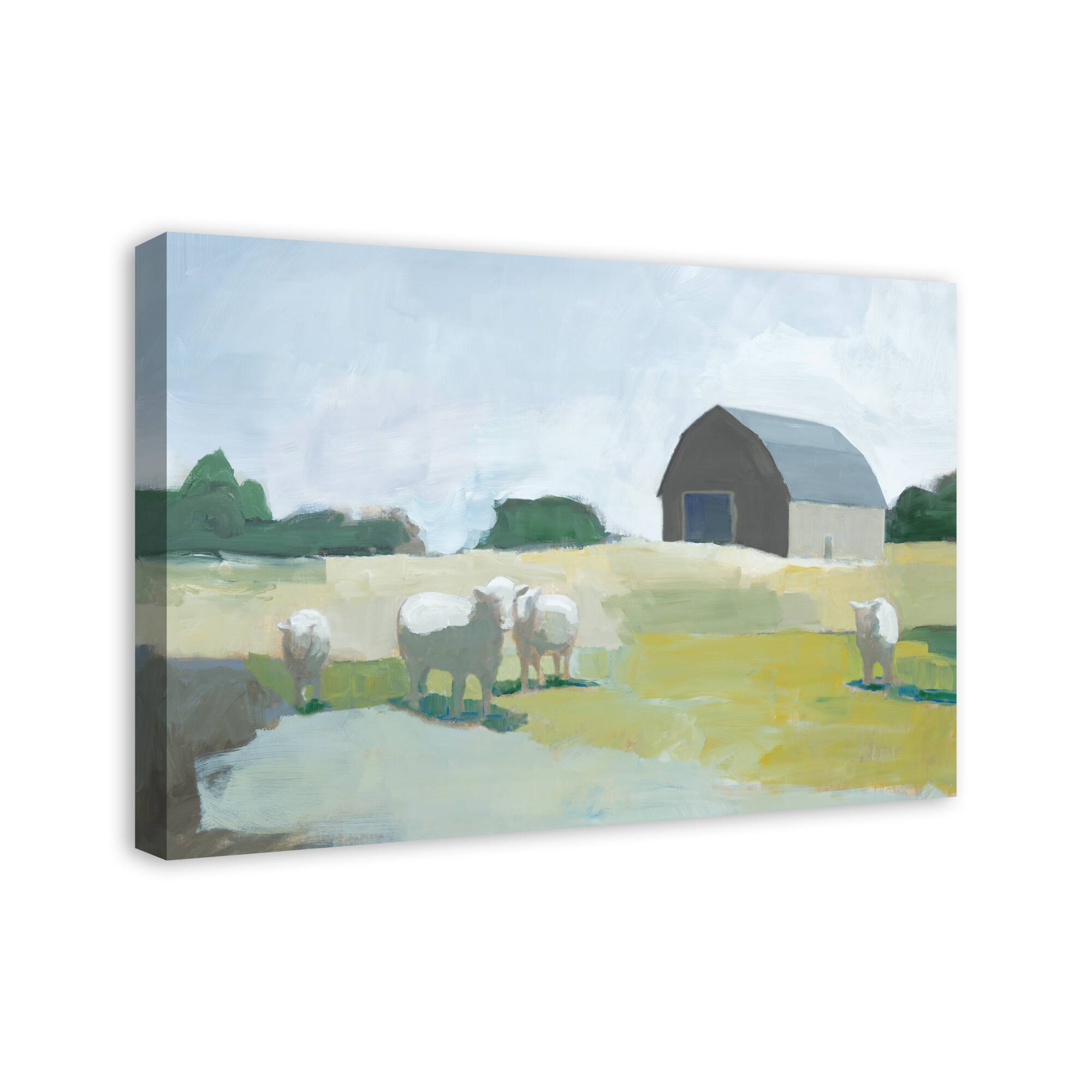 Barn Cows 20" x 30" Canvas Wall Art