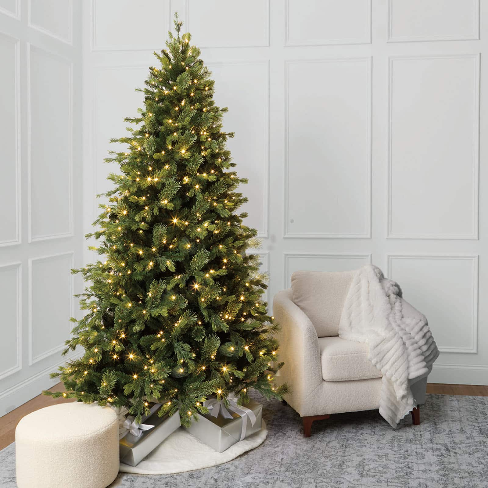 7.5ft. Pre-Lit Hunter Spruce Artificial Christmas Tree, Colour Changing LED Lights by Ashland®