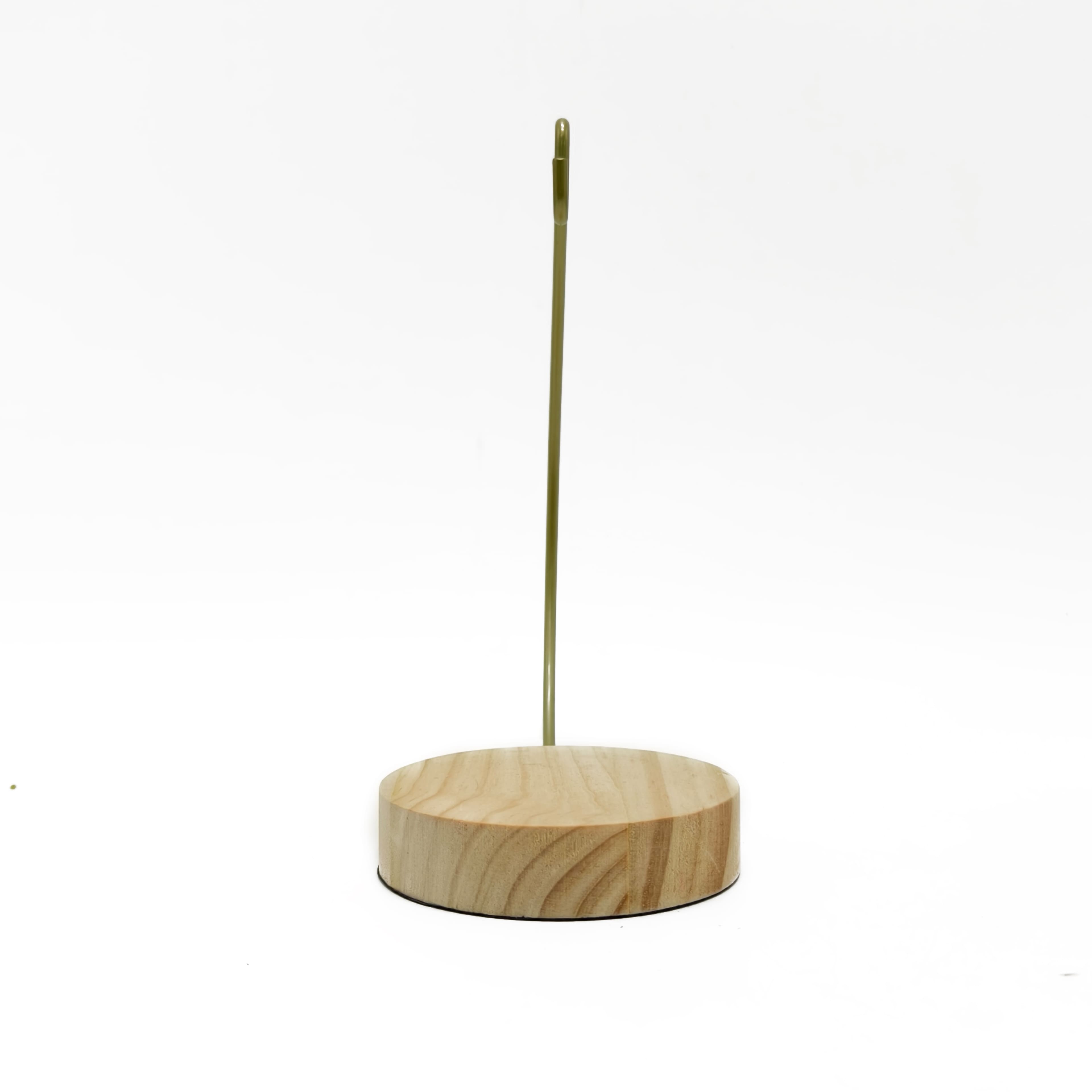 8&#x22; Gold Metal Ornament Hanger with Natural Wood Base by Ashland&#xAE;