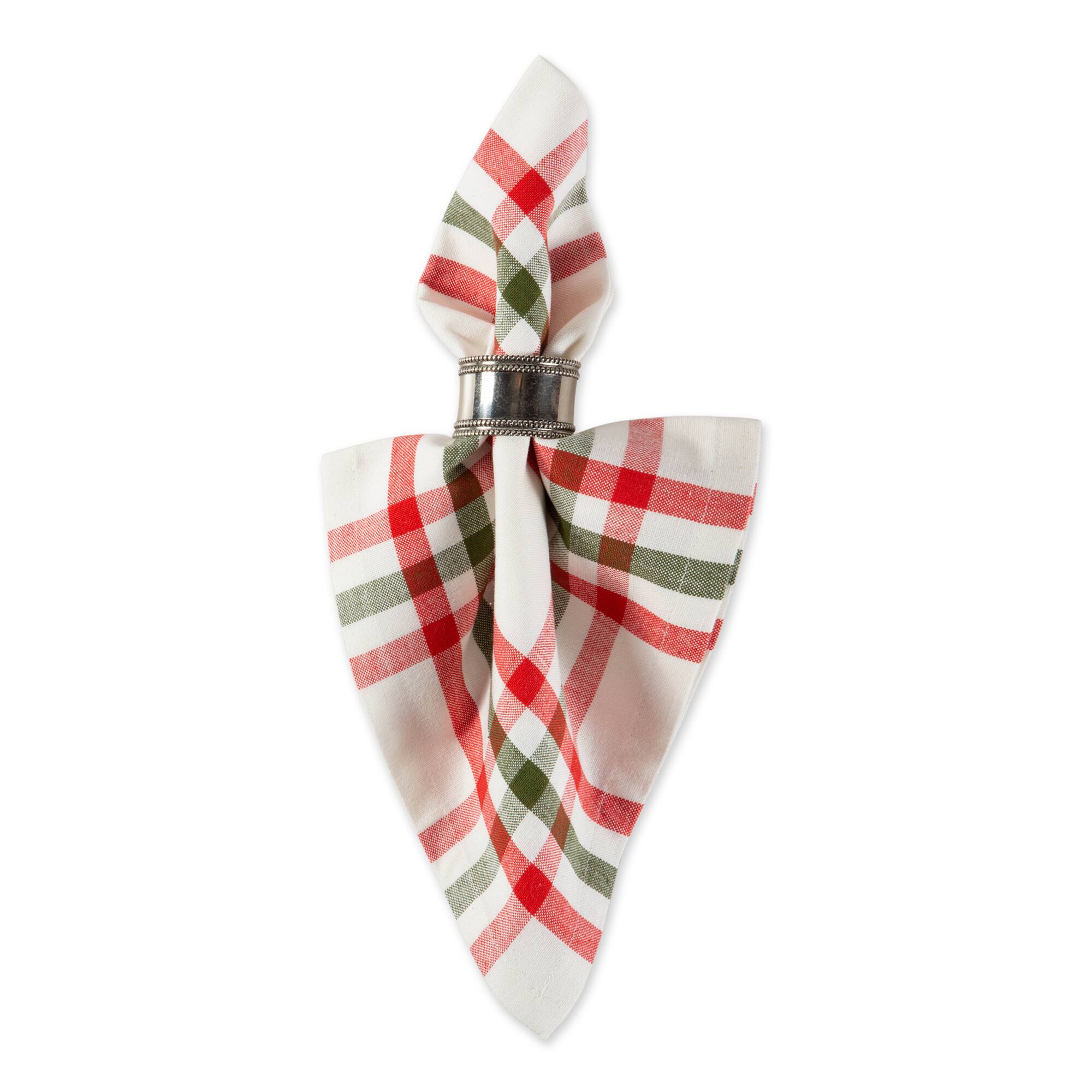 DII® Kitchen & Tabletop Jolly Tree Collection Nutcracker Plaid Napkin Set, 6ct.