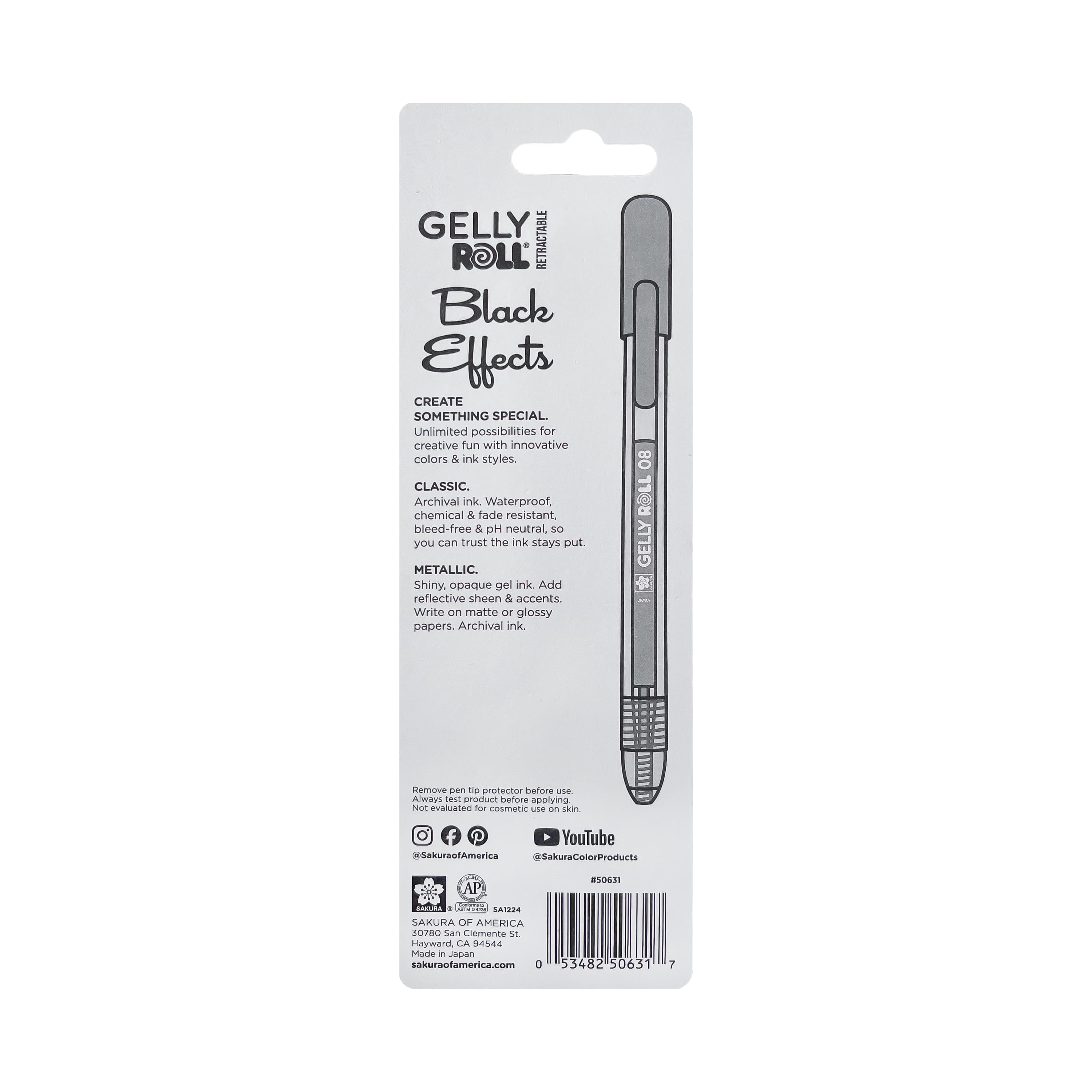 Gelly Roll&#xAE; Retractable Black Effects Set