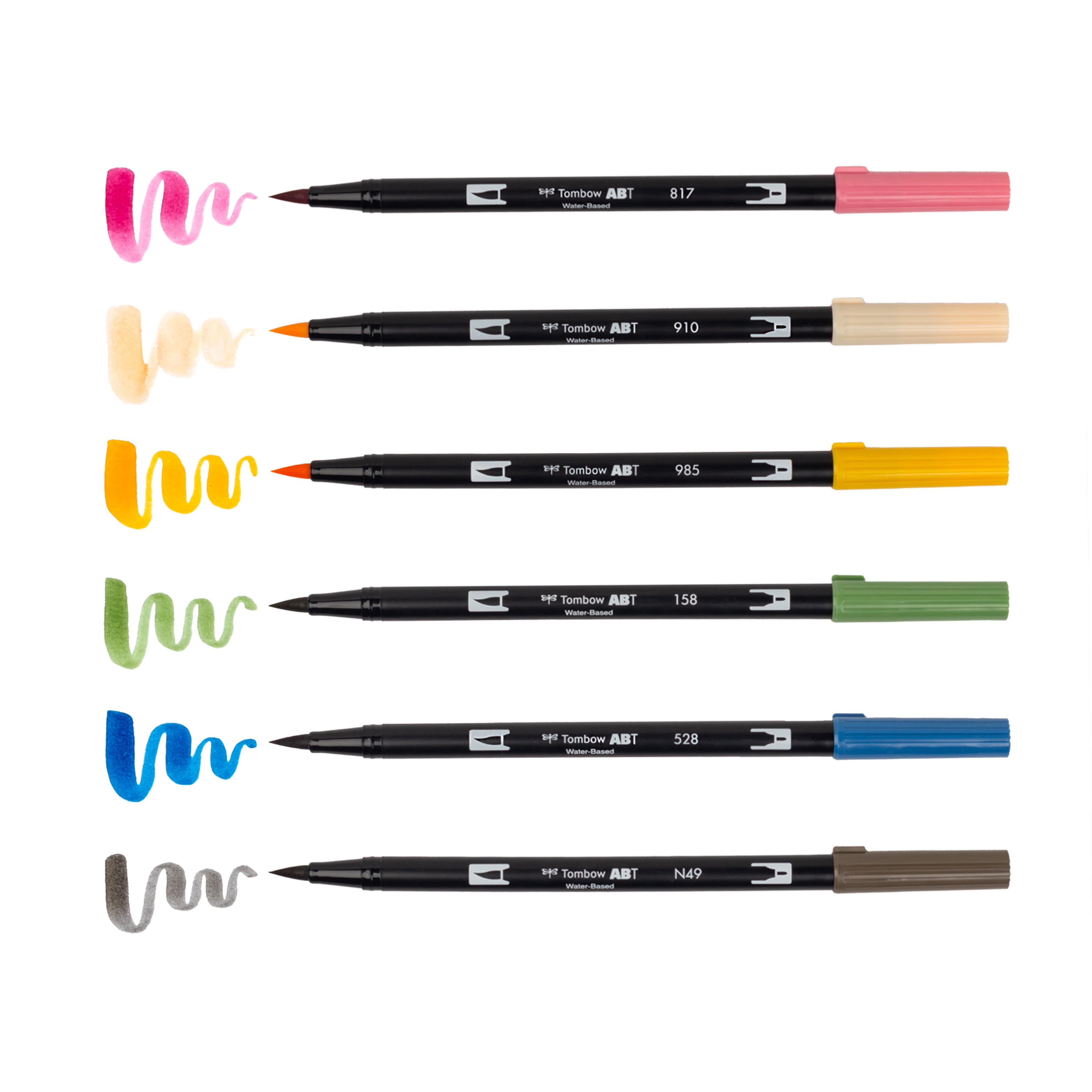 Tombow Flowers Manga Illustration Dual Brush Pen Art Set