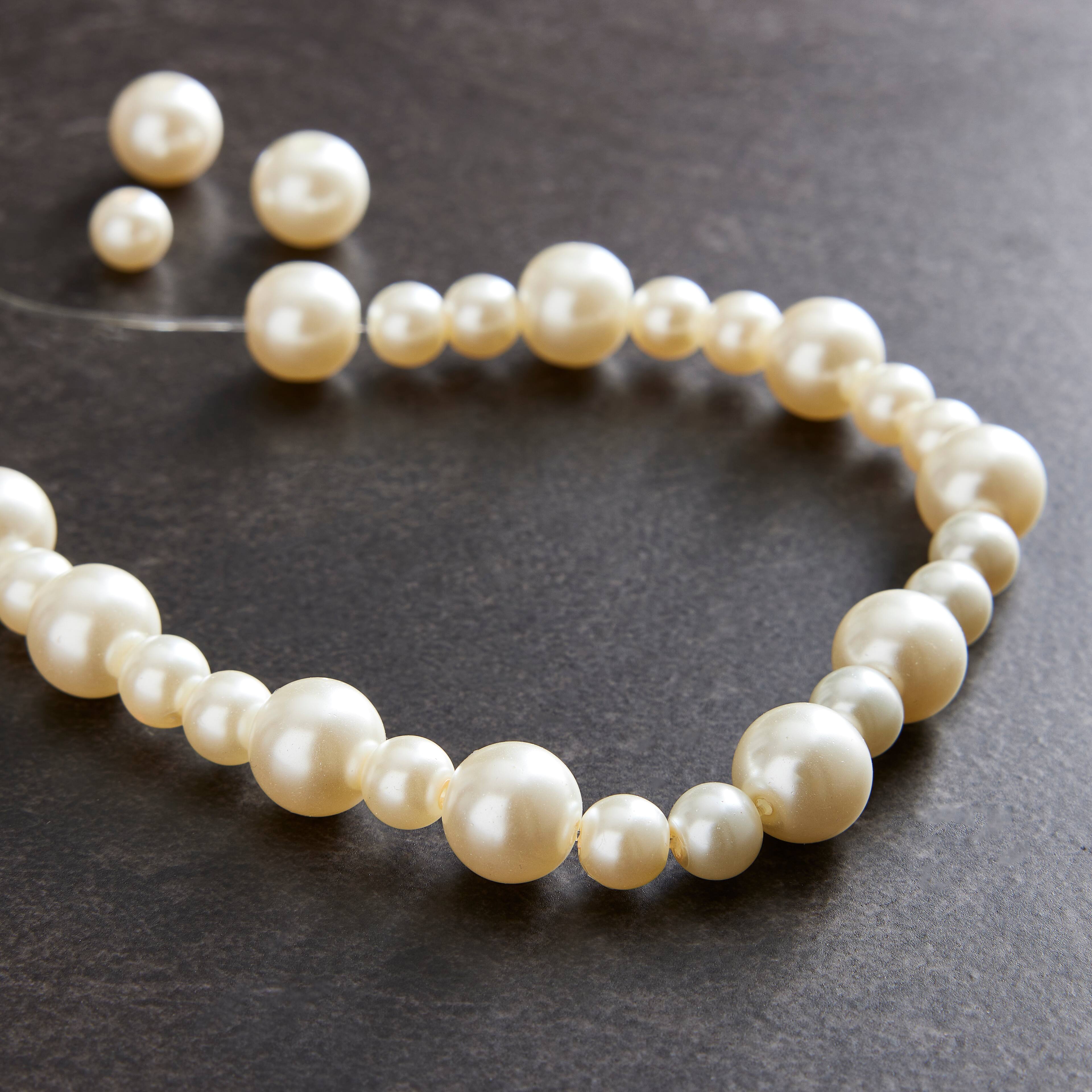 12 Packs: 274 ct. (3, 288 total) Pearl White Beads by Creatology&#x2122;