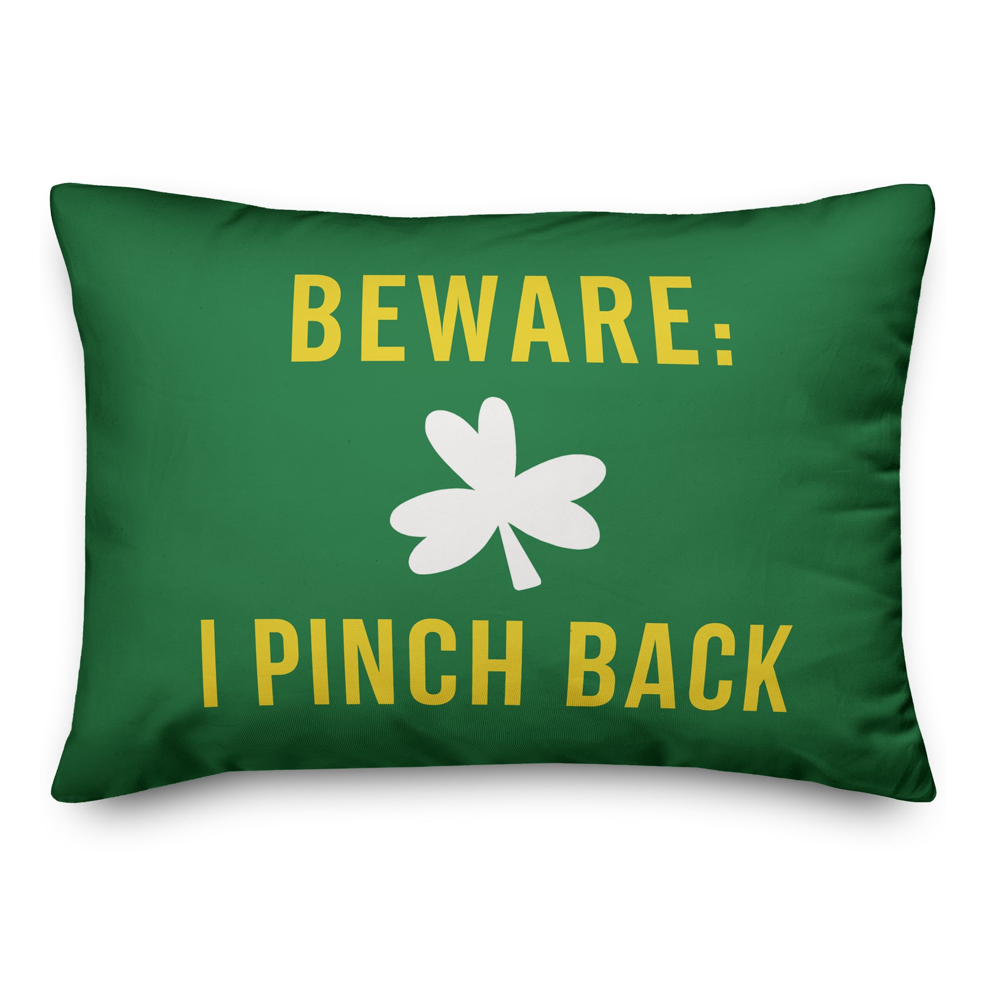Beware: I Pinch Back Throw Pillow