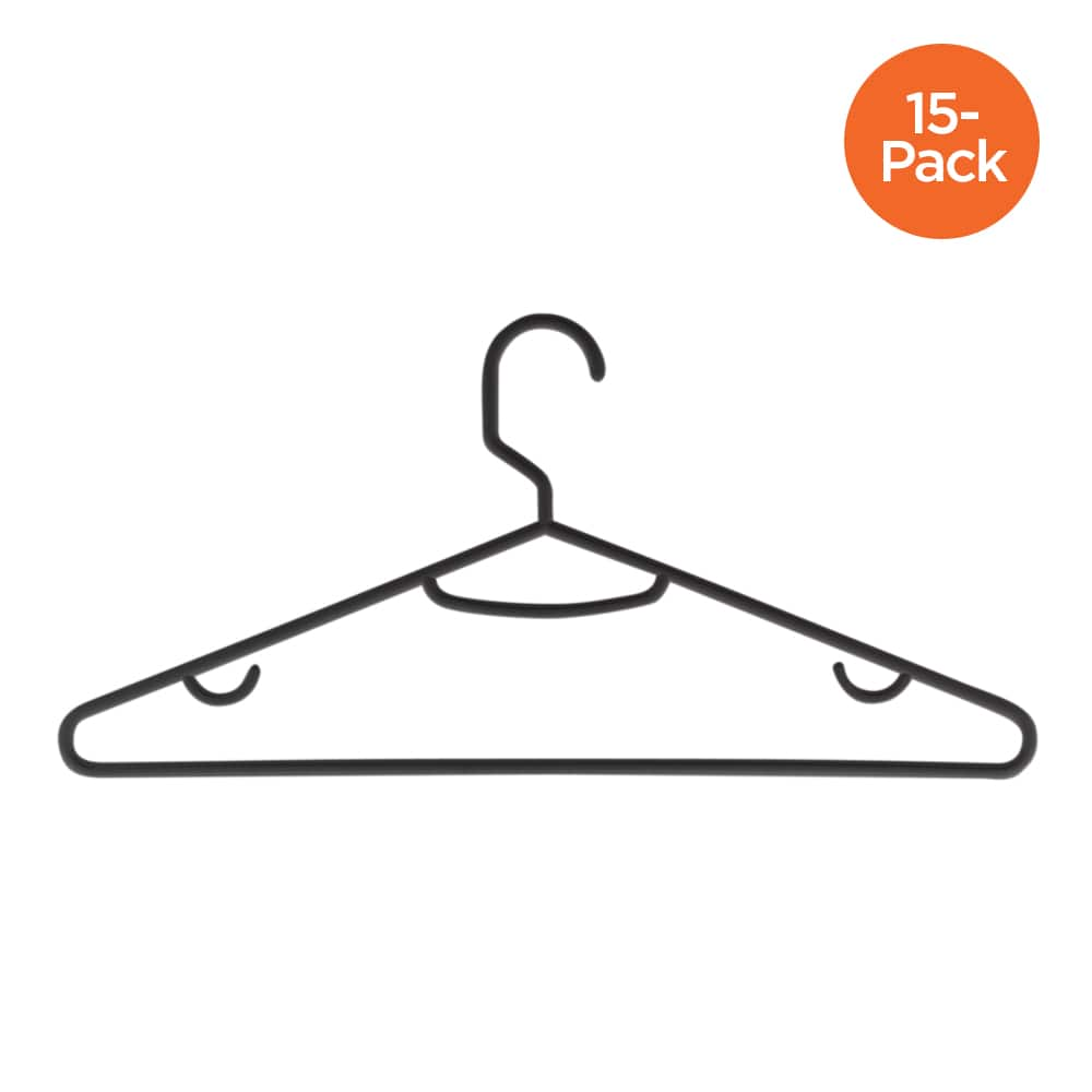 Recycled Plastic Black Hangers, 60-Pack | Honey-Can-Do