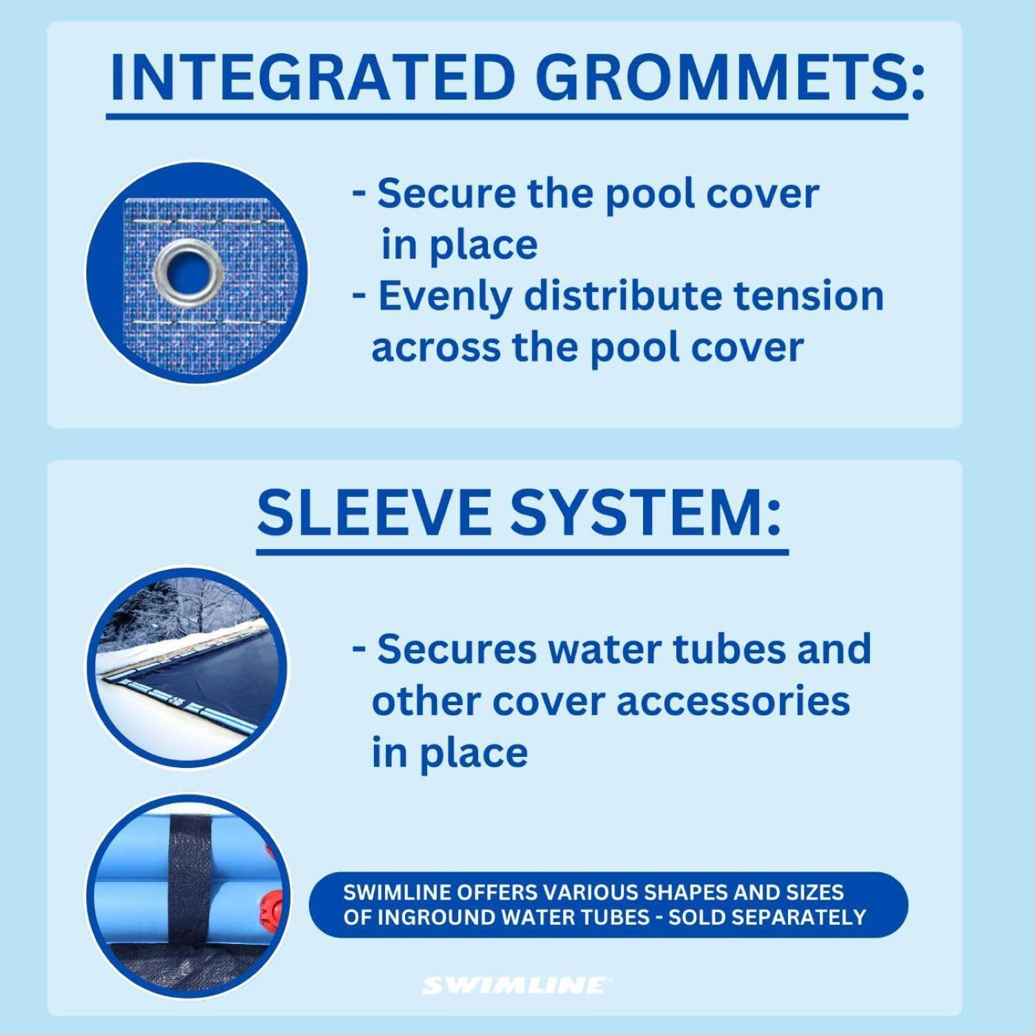 Swim Central 45ft. Blue Inground Rectangular Swimming Pool Winter Cover