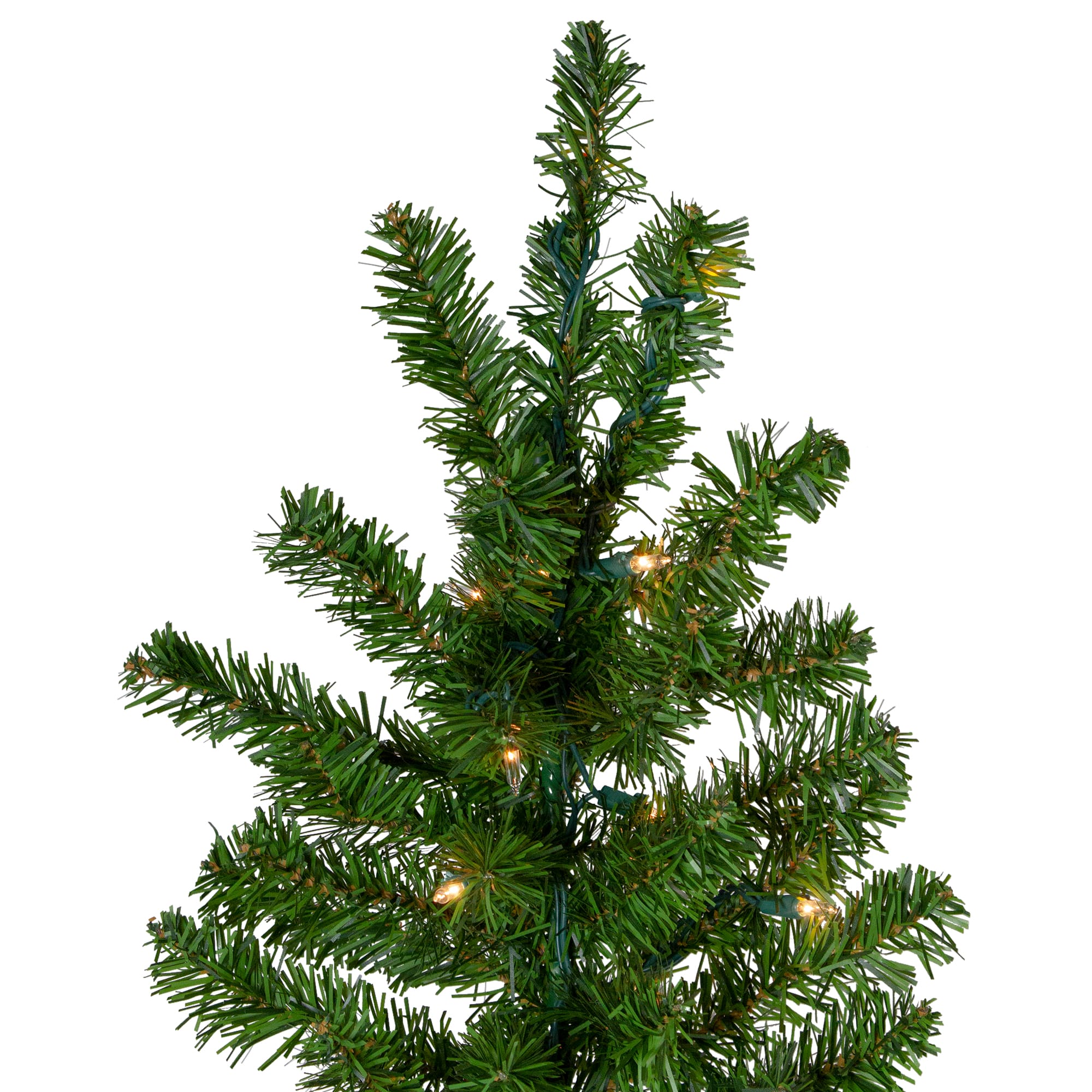 7.5ft. Pre-Lit Medium Canadian Pine Artificial Christmas Wall Tree, Clear Lights