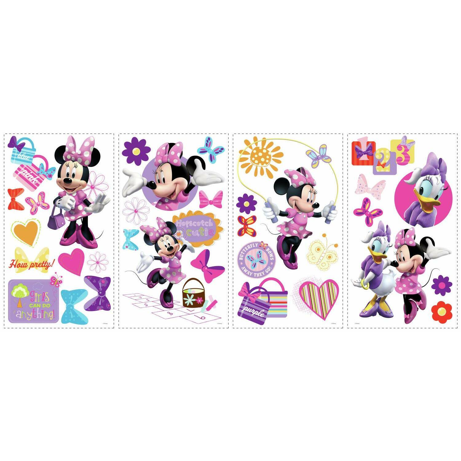 RoomMates Disney Minnie Bow-Tique Peel & Stick Wall Decals