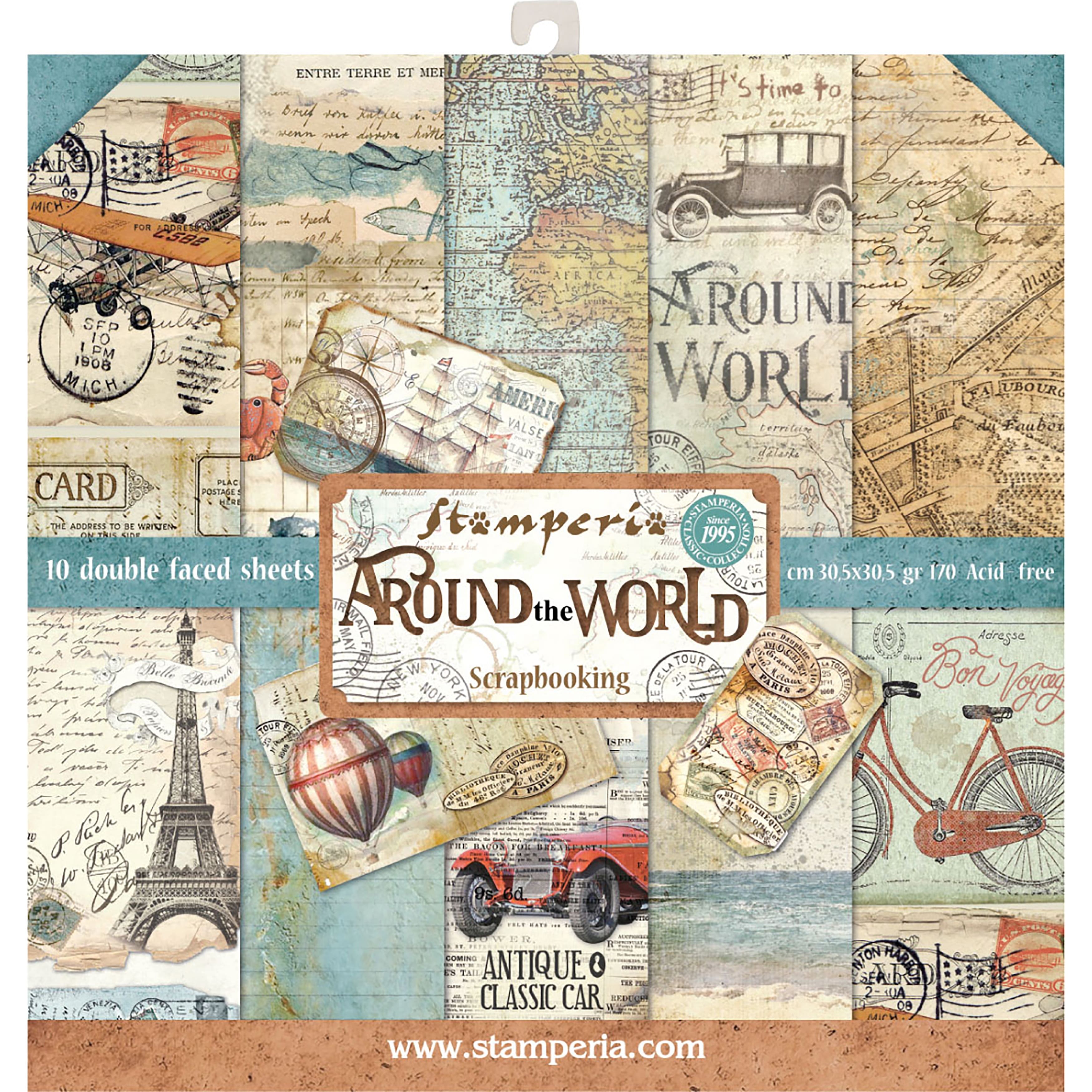 Stamperia Around the World Double-Sided Paper Pad, 12&#x22; x 12&#x22;