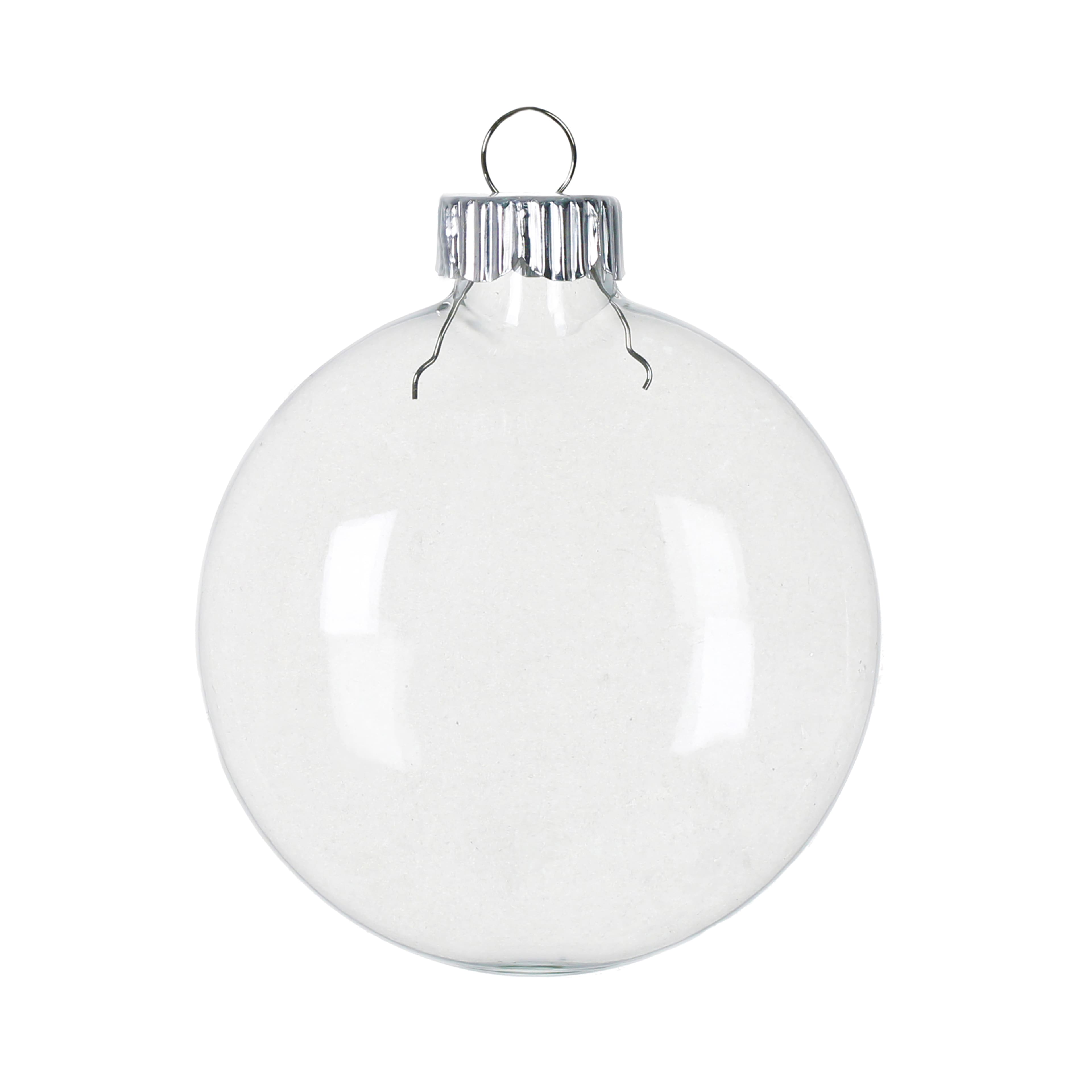Creative Hobbies® Clear Plastic Fillable Christmas Ornament Discs 100mm  (3.94) Diameter - Pack of 12 - Great for Crafts!