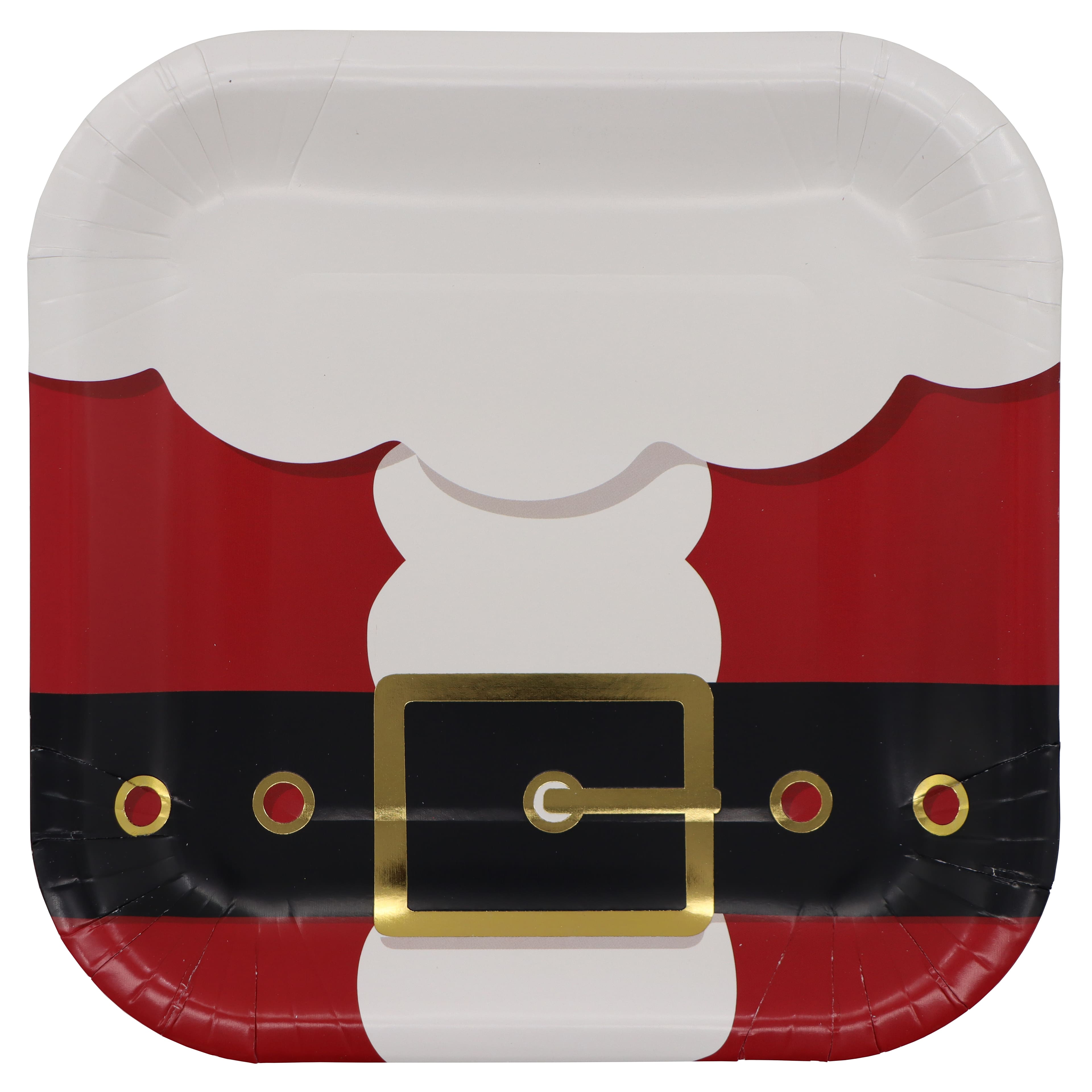 7&#x22; Santa Belt Paper Plates, 12ct. by Celebrate It&#x2122;