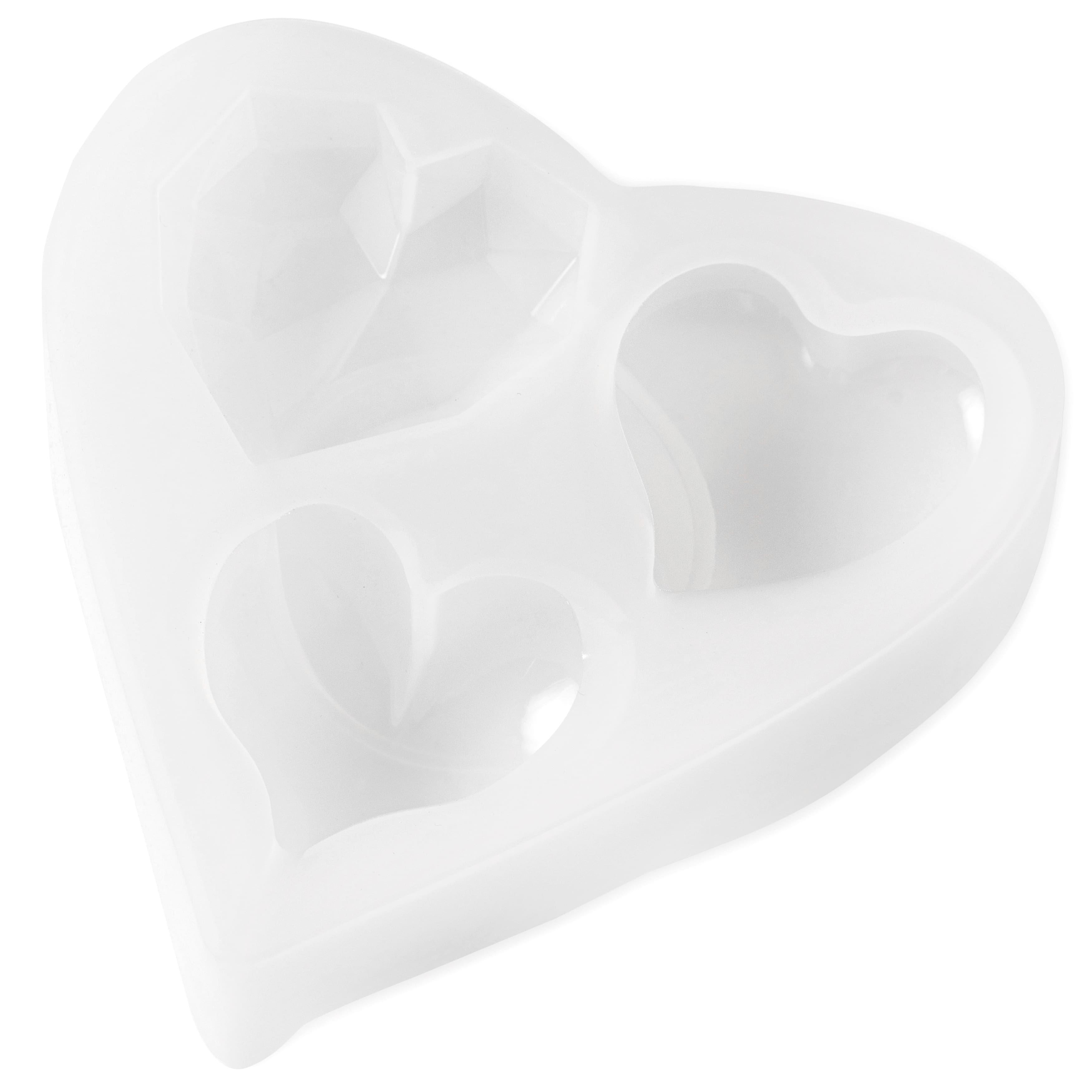 3d heart candle mold acrylic plastic