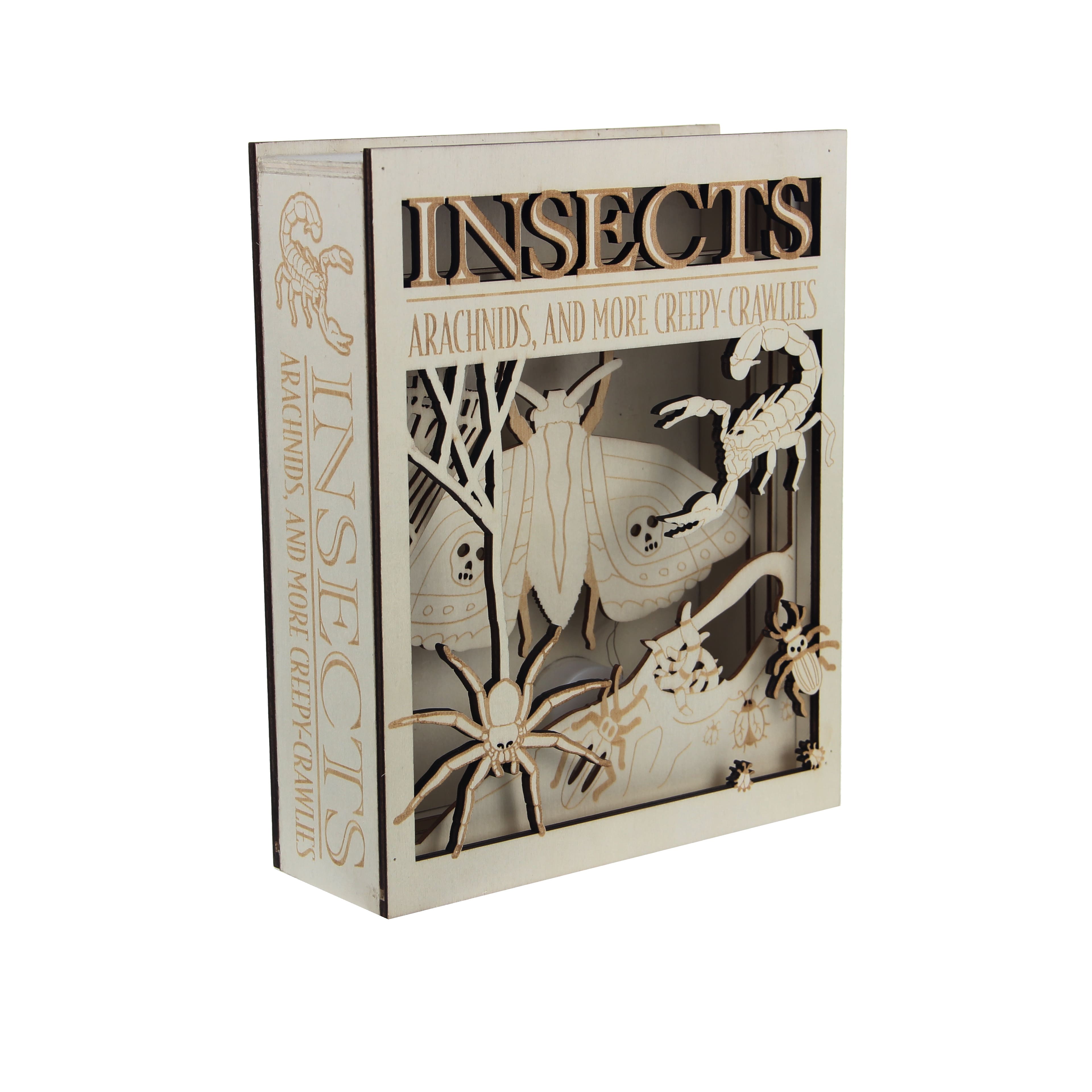 8.5" Insects Book DIY LED Plywood Décor by Make Market®