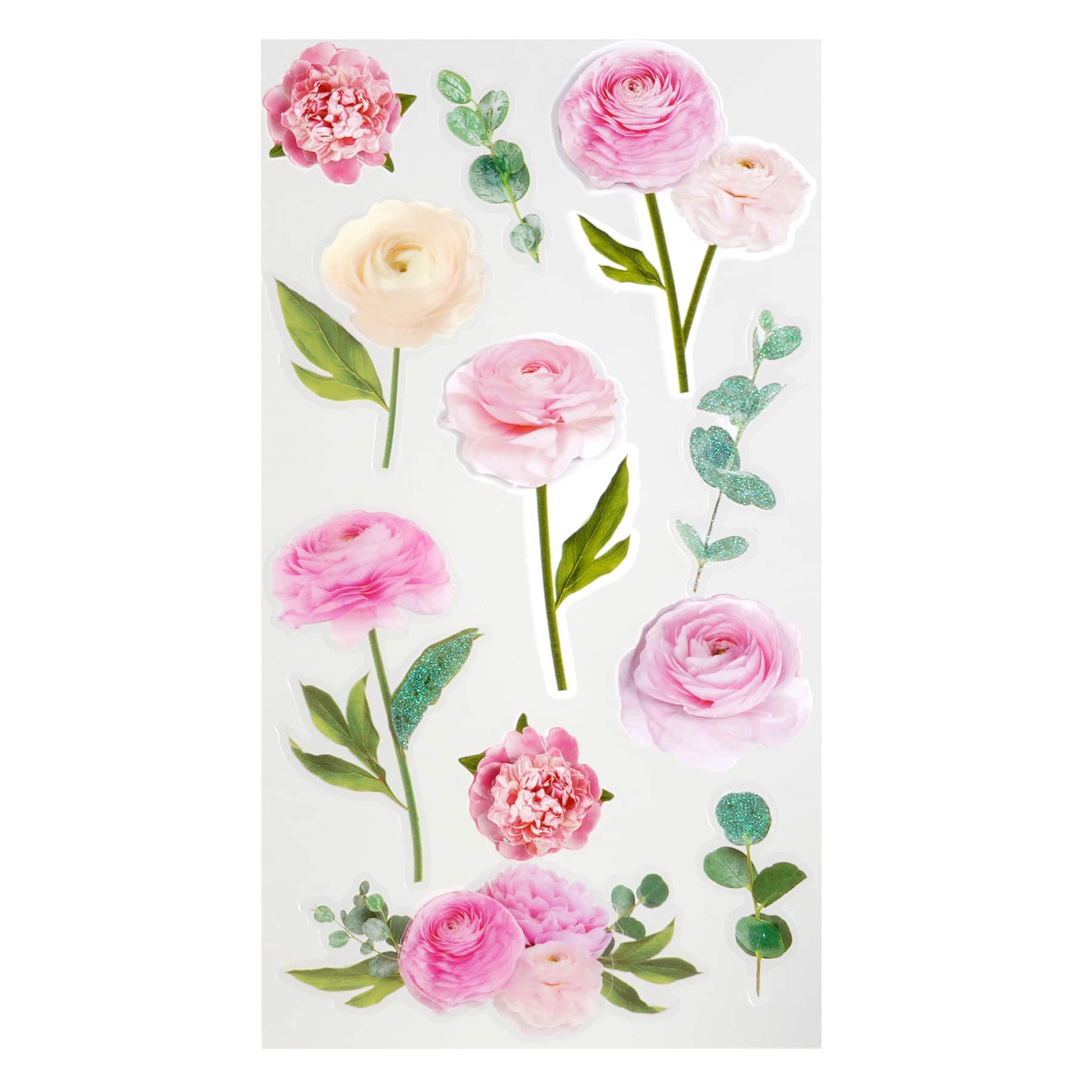 12 Pack: Pink Cala Rose Dimensional Stickers by Recollections™