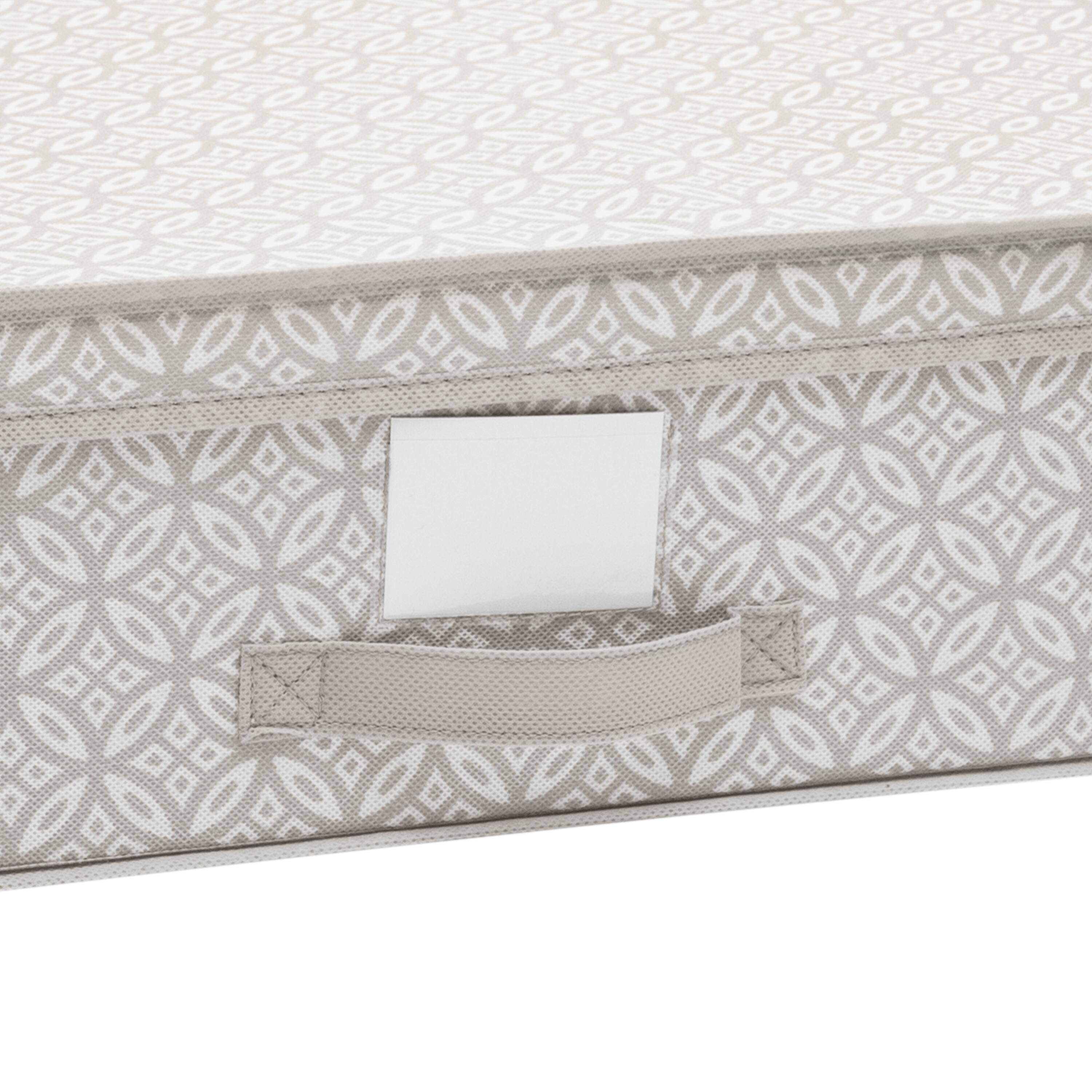 Simplify Gray Boho Under the Bed Storage Box