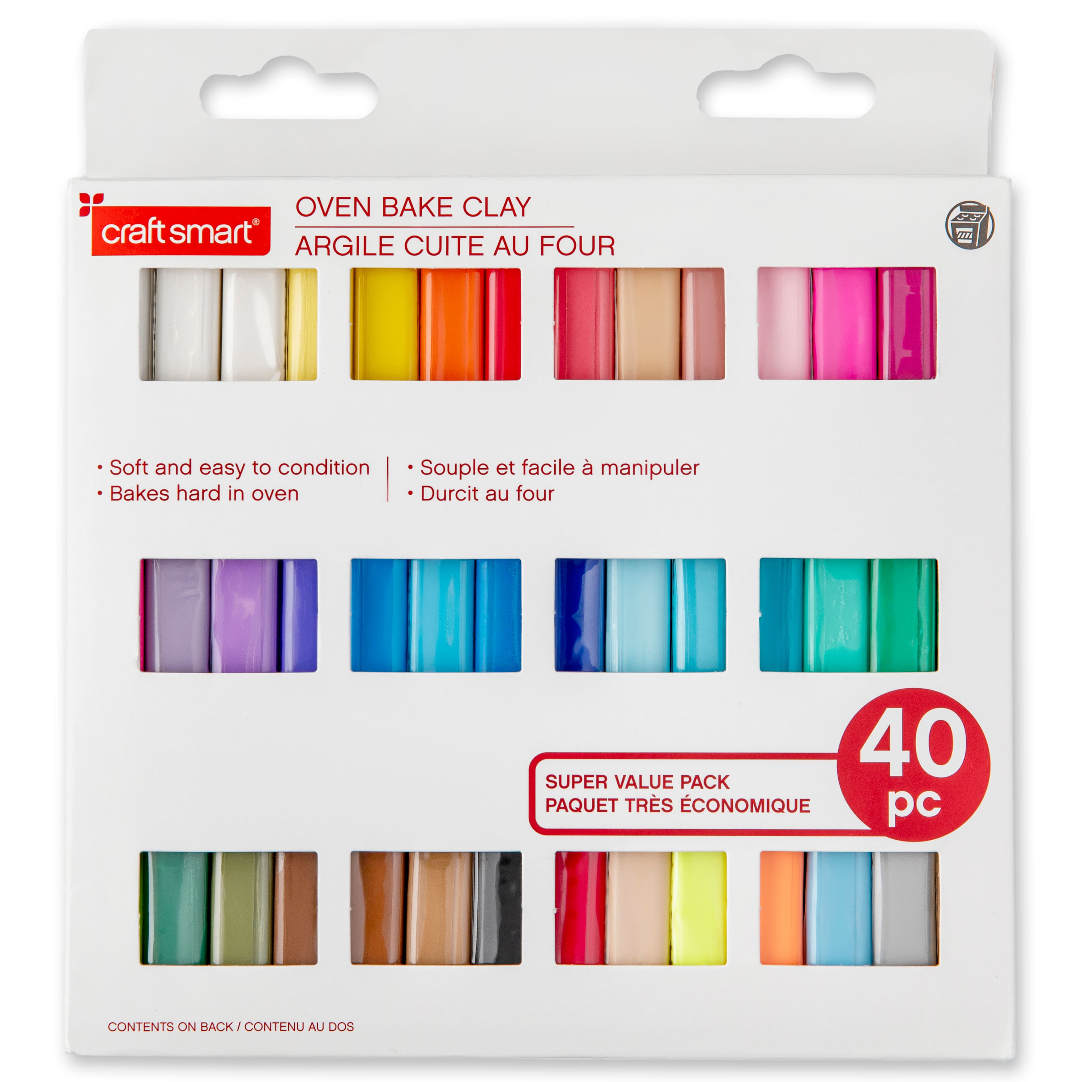 6 Packs: 40 ct. (240 total) 1oz. Super Value Pack Oven-Bake Clay by Craft Smart®