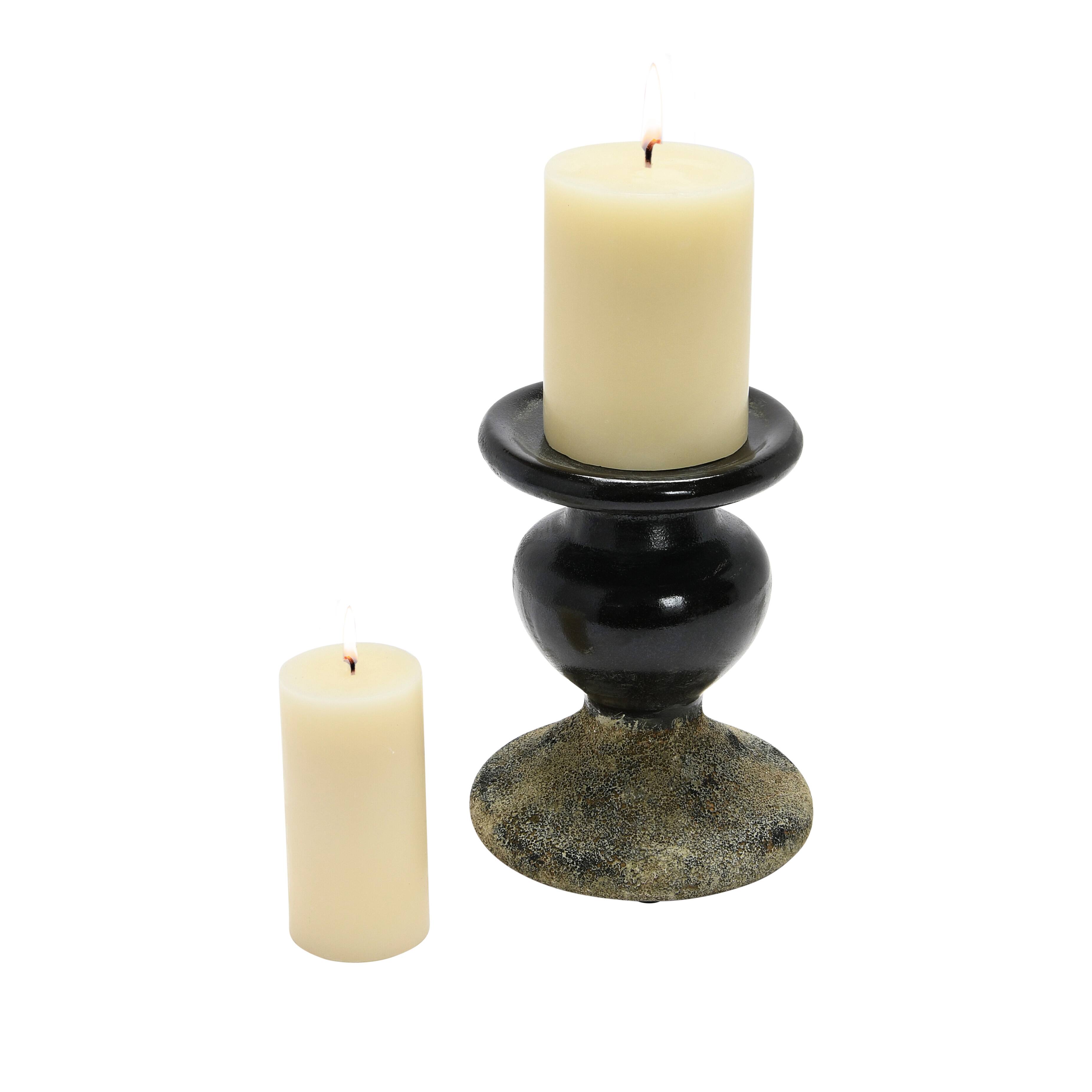 Hello Honey® 6.5" 2-Tone Sculptural Terra Cotta Candle Holder