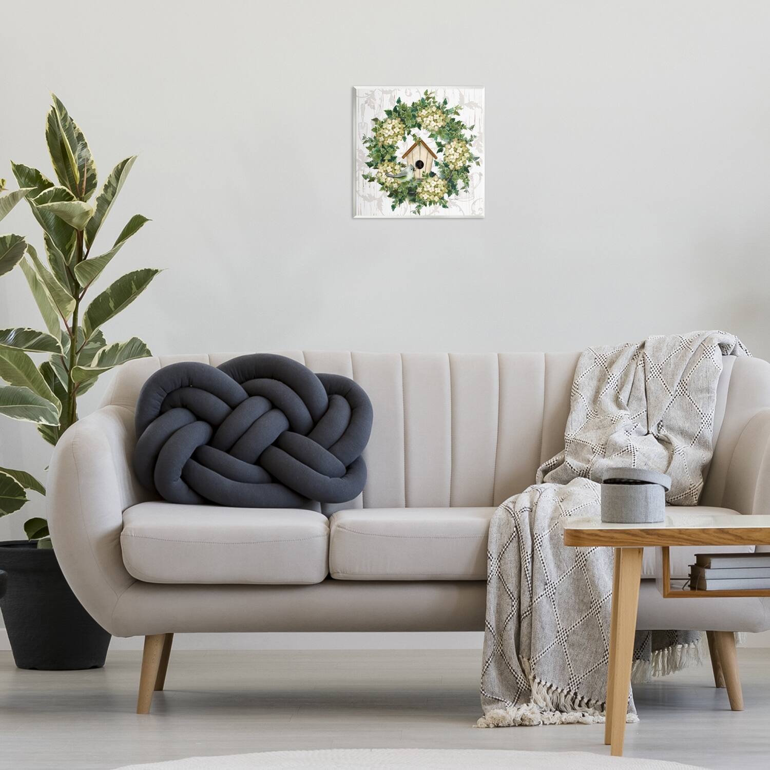 Stupell Industries Spring Birdhouse Wreath Wall Plaque Art