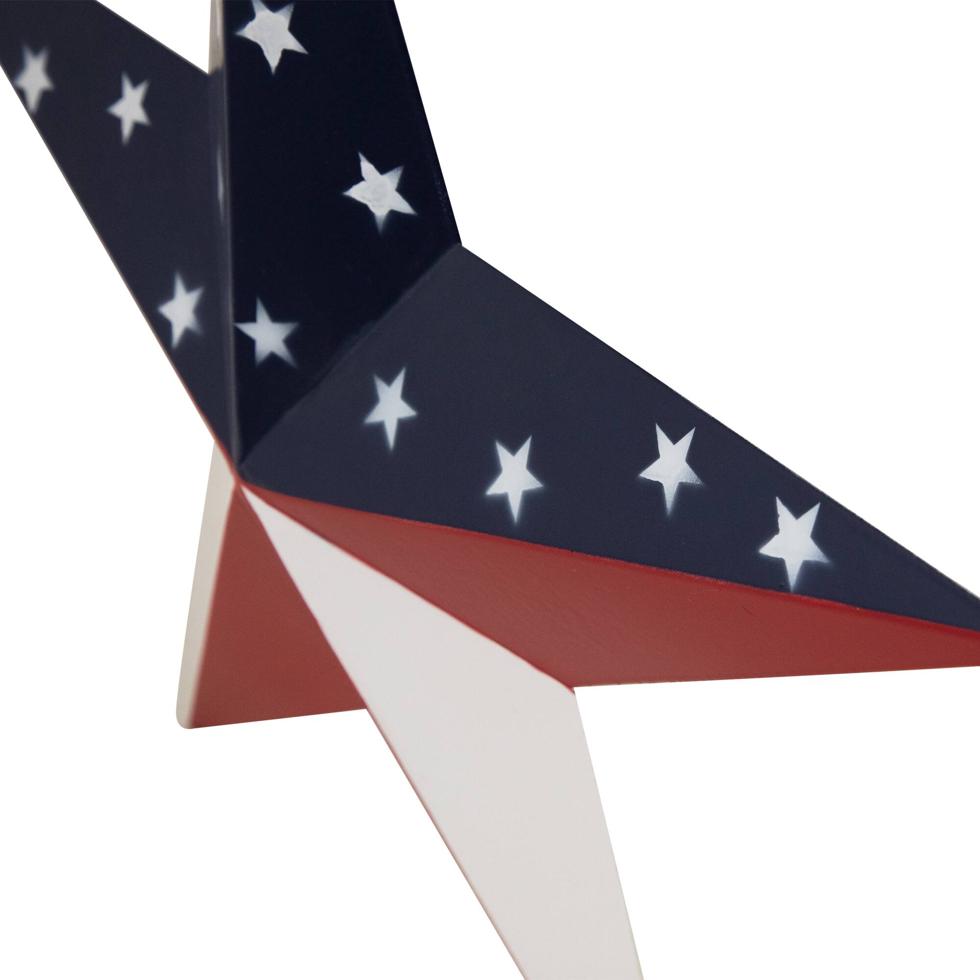 15" Patriotic Star Metal Wall Decoration
