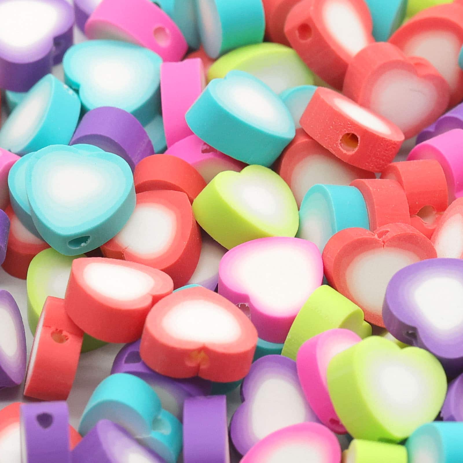 9mm Neon Heart Clay Beads by Creatology™ | Michaels