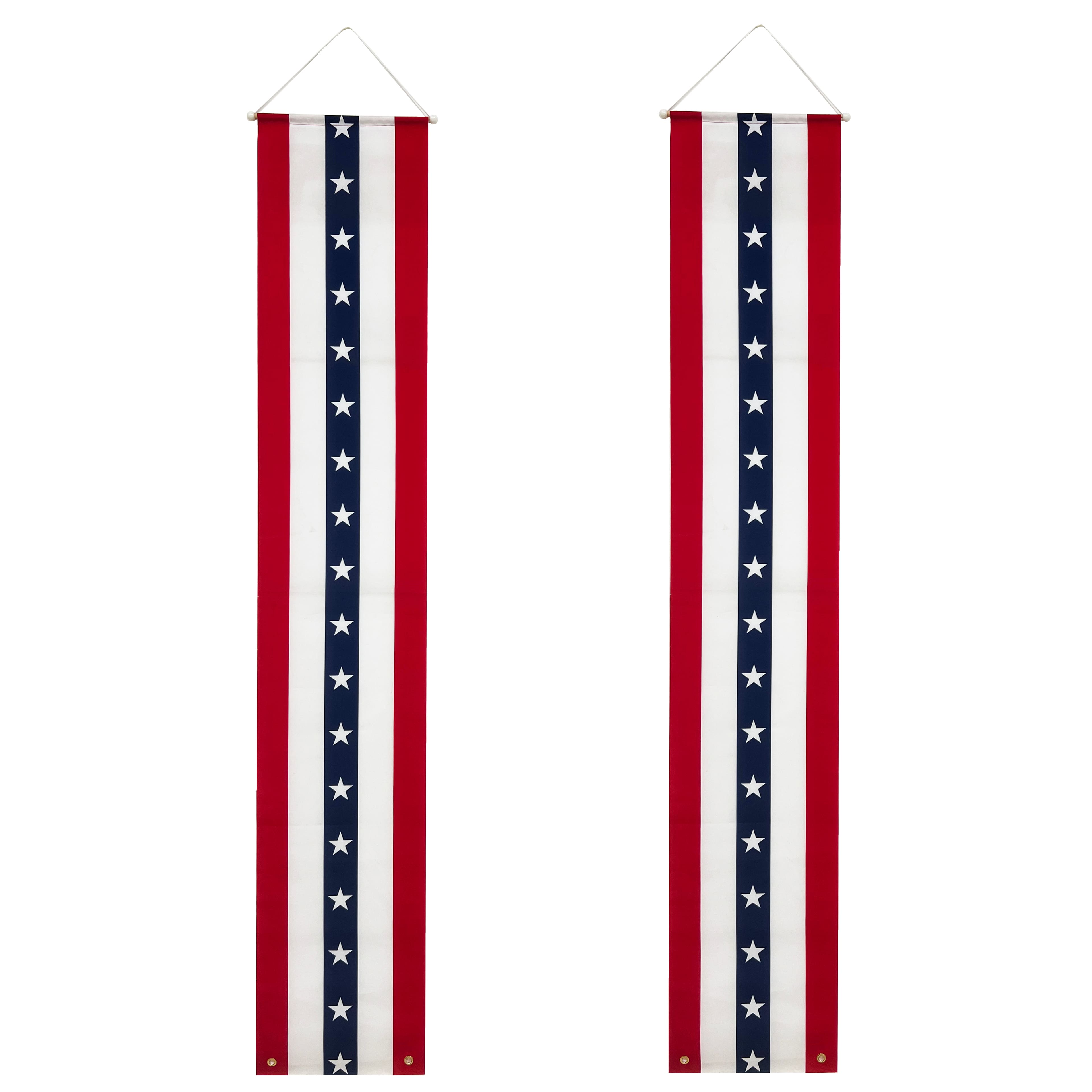 71&#x22; Red, White &#x26; Blue Stars &#x26; Stripes Door Banners, 2ct. by Celebrate It&#x2122;