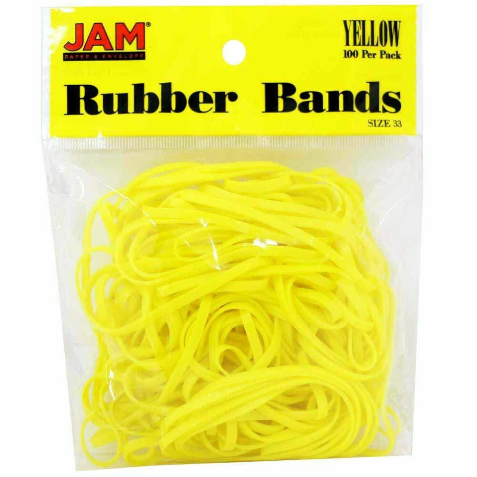 JAM Paper Size 33 Rubber Bands, 3 packs of 100ct.