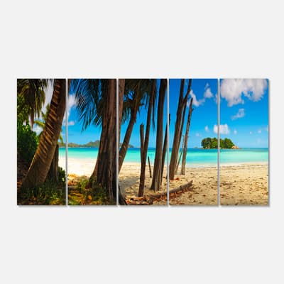 Designart - Praslin Island Tropical Beach Panorama - Modern Seascape ...