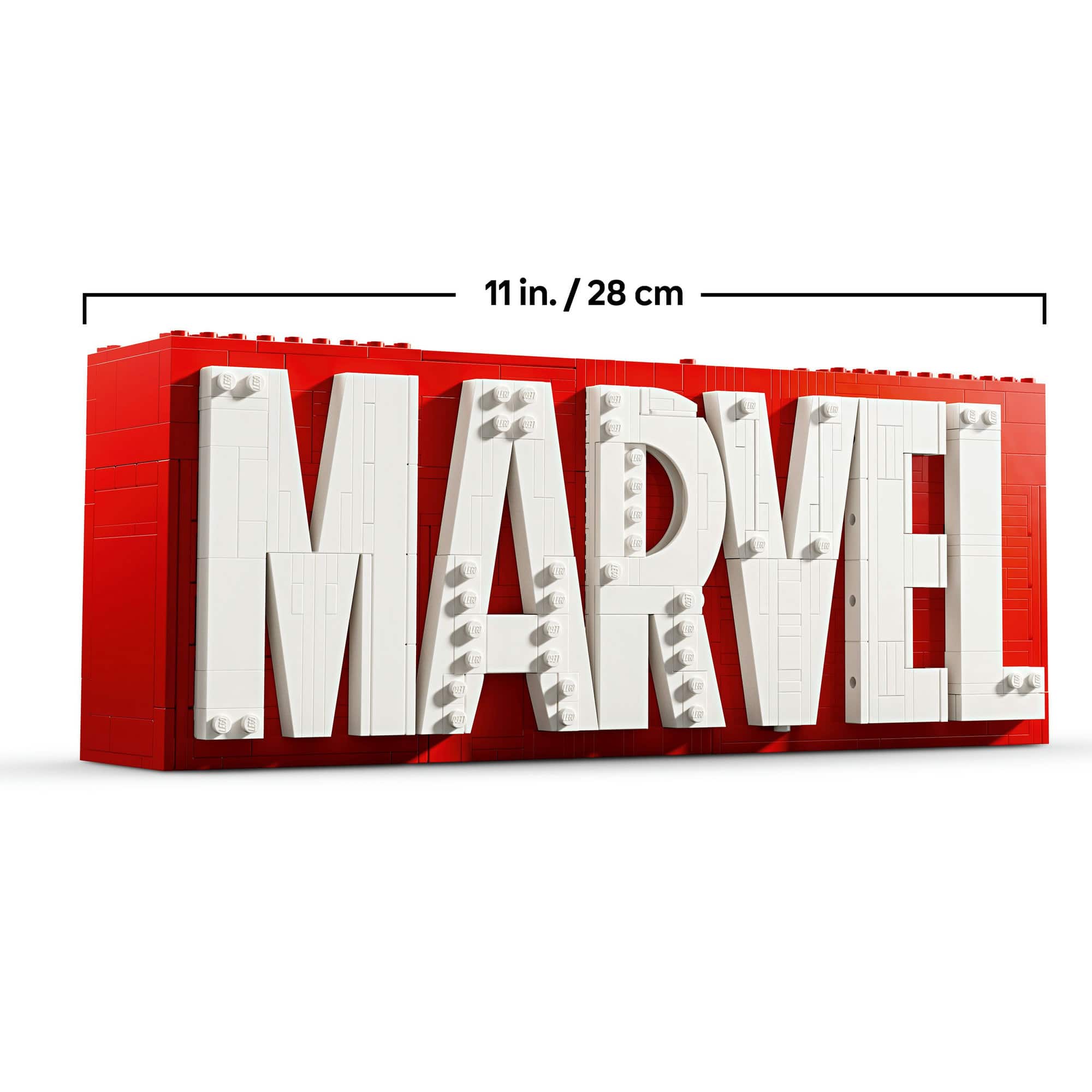 LEGO&#xAE; Marvel: MARVEL Logo &#x26; Minifigures Collectible, Buildable Set 76313