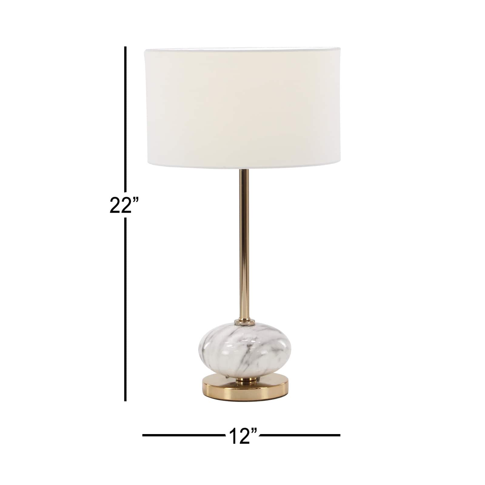 22&#x22; Gold Metal Glam Table Lamp