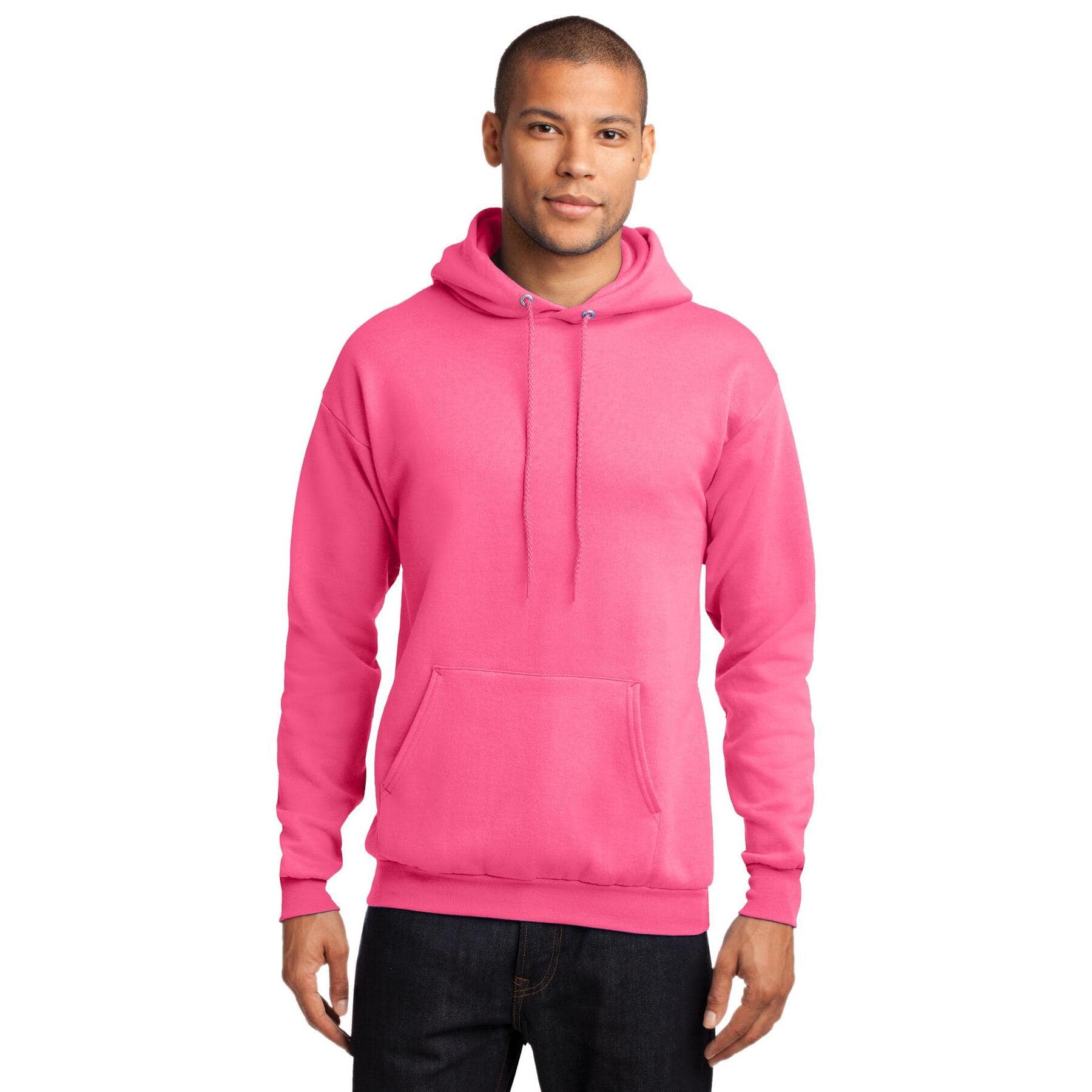 Port & Company® Neon Core Fleece Pullover Hooded Sweatshirt