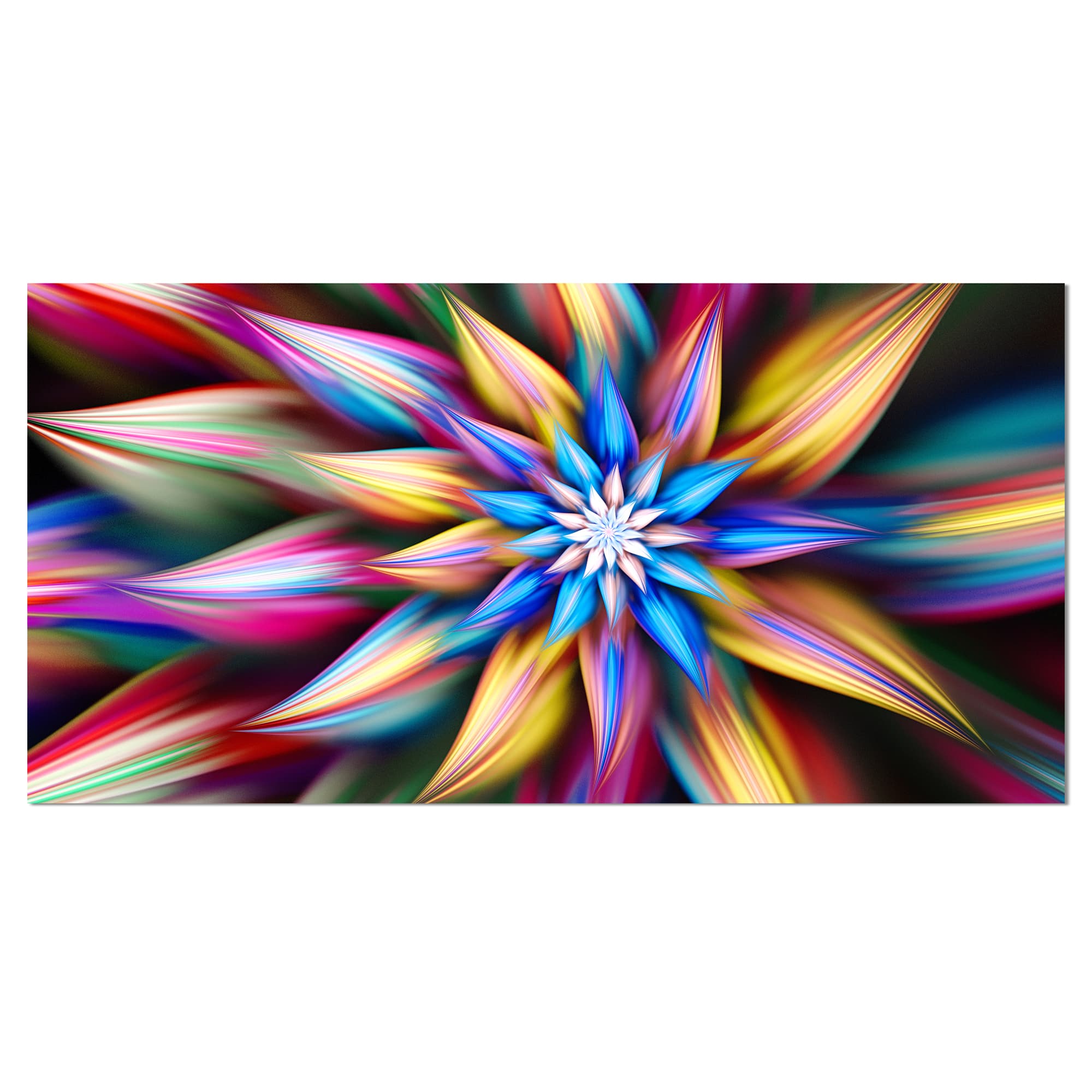 Designart - Exotic Multi Color Flower Petals - Large Floral Canvas Art Print