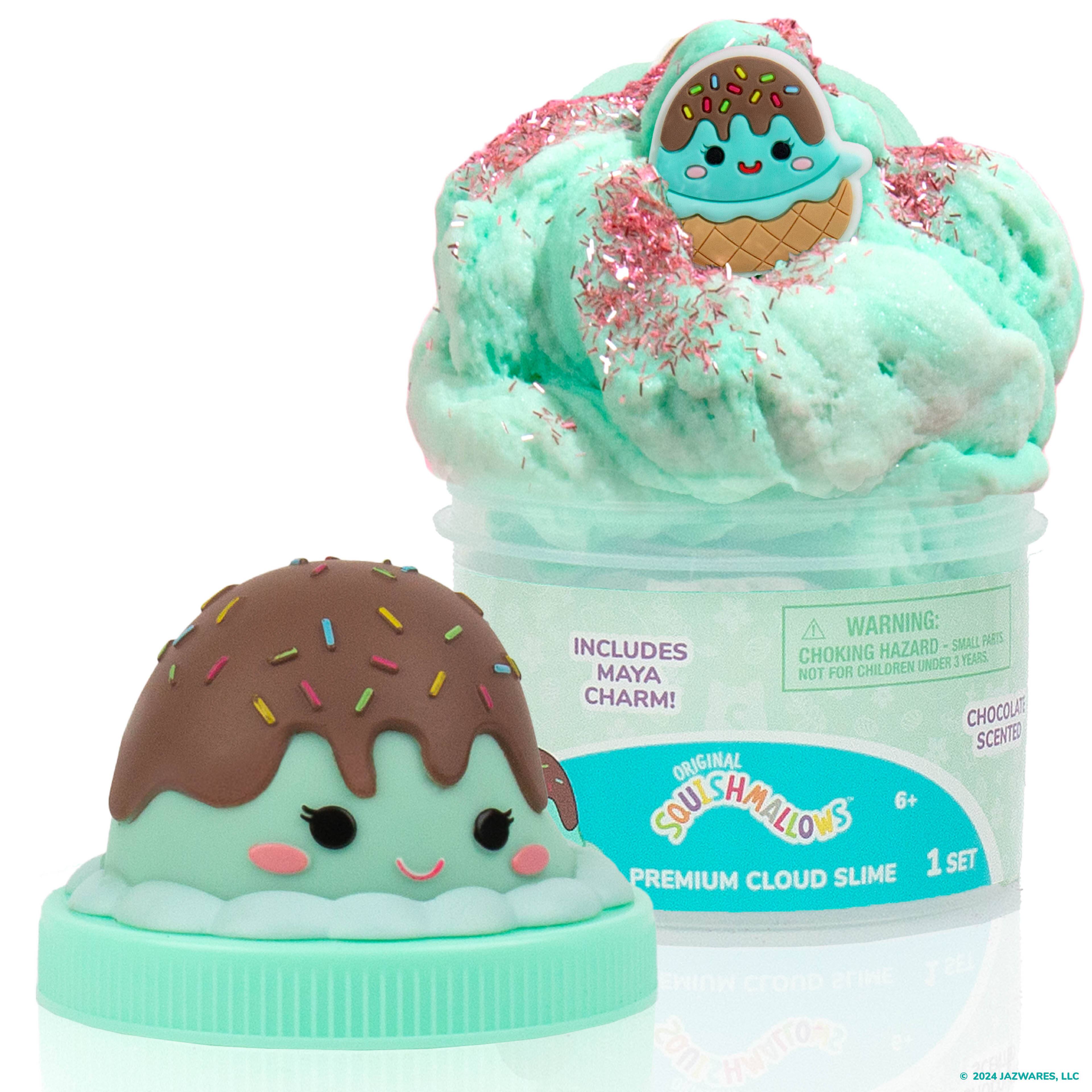 Original Squishmallows&#x2122; Maya the Mint Ice Cream Chocolate Scented Premium Cloud Slime