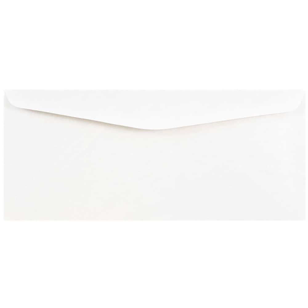 JAM Paper 4" x 9.5" White Business Envelopes, Bulk