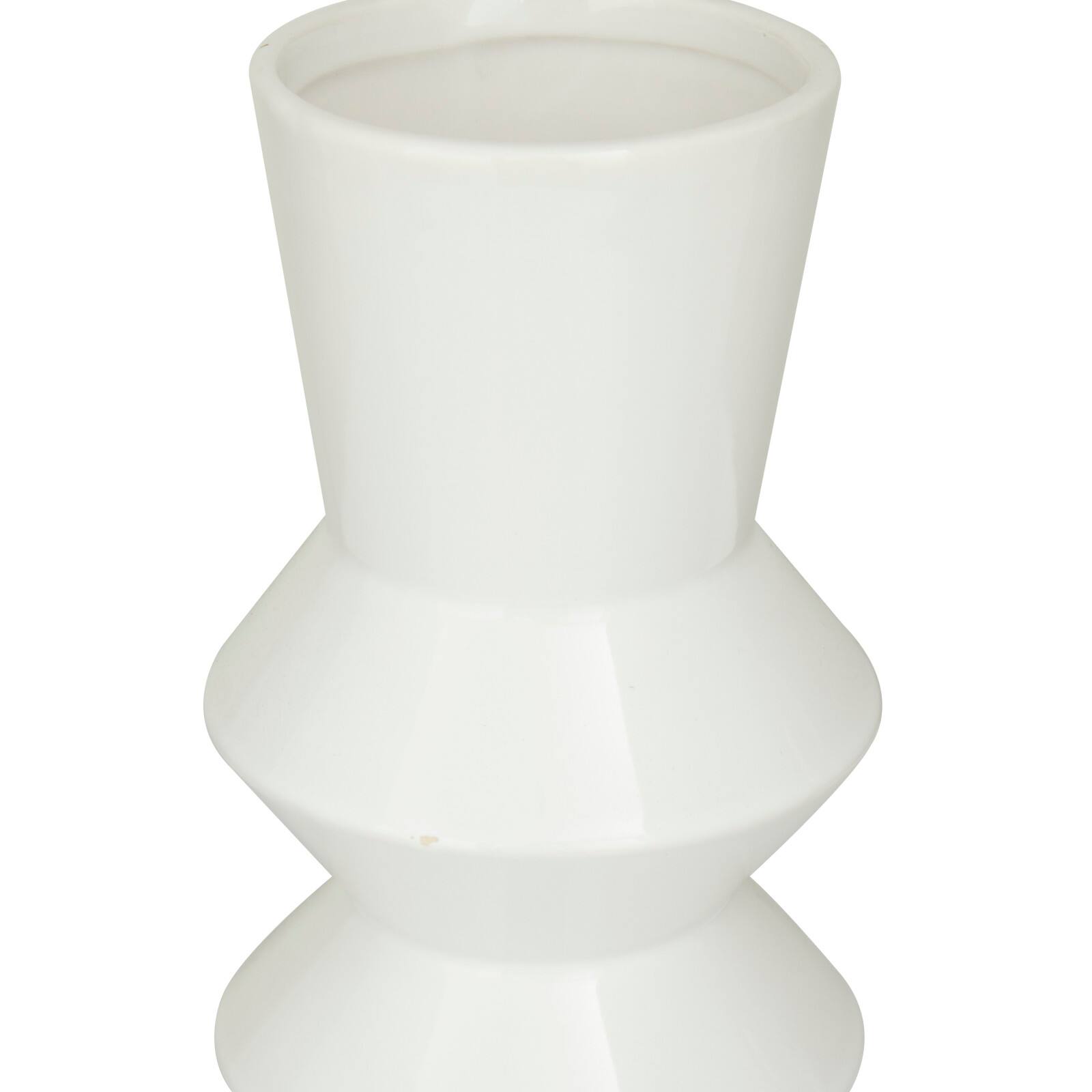 White Stoneware Contemporary Vase, Set of 3" 16",17" Vases & Containers Michaels