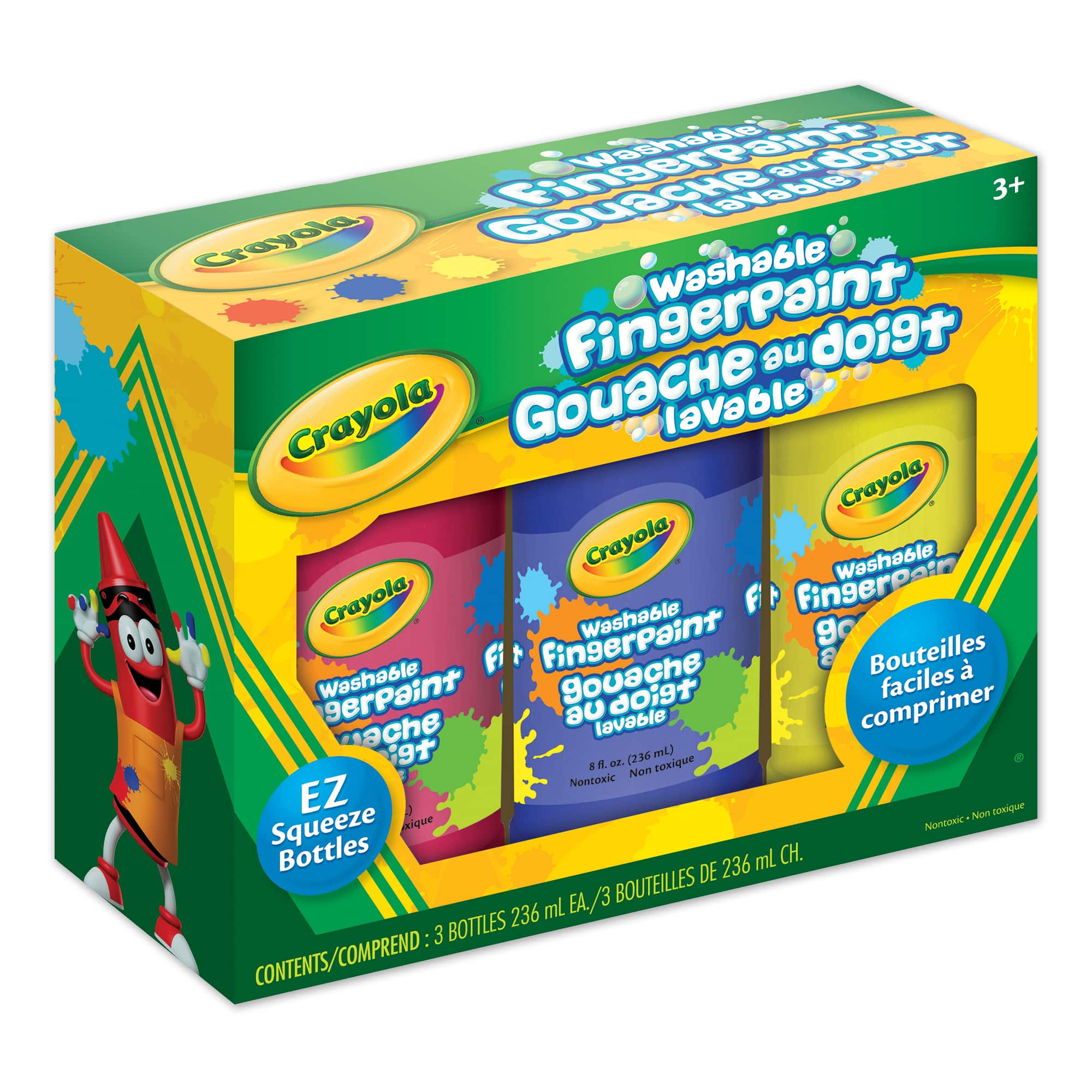 Crayola® Bold Washable Fingerpaint, 3ct.
