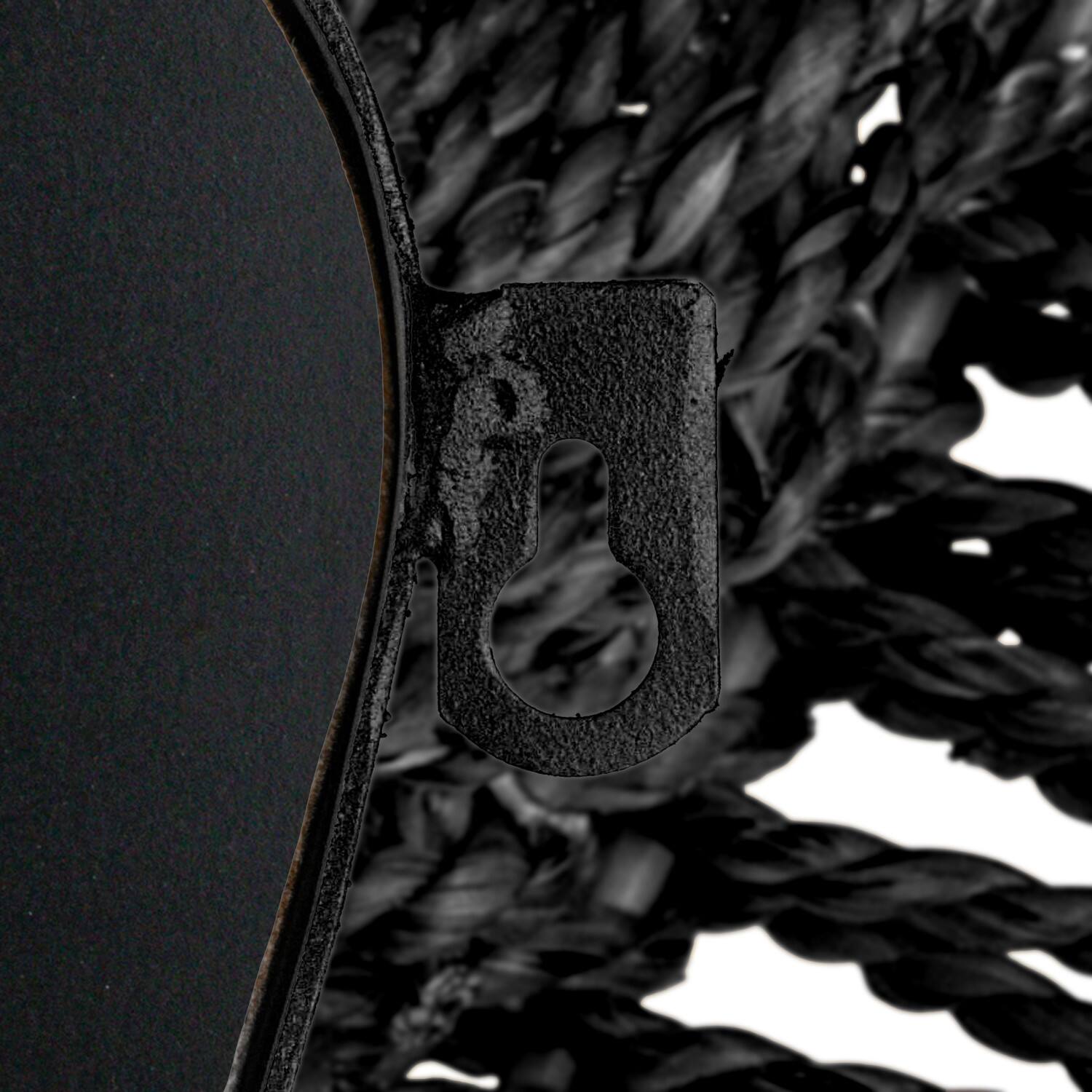 Hello Honey® 37" Black Decorative Cattail Wall Mirror