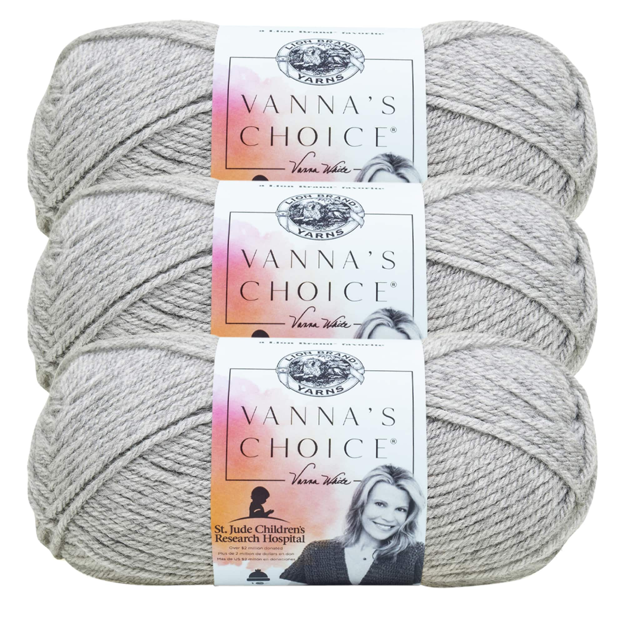 3 Pack Lion Brand® Vanna's Choice® Heather & Mist Yarn