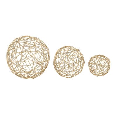 CosmoLiving by Cosmopolitan Gold Metal Contemporary Geometric Sculpture ...