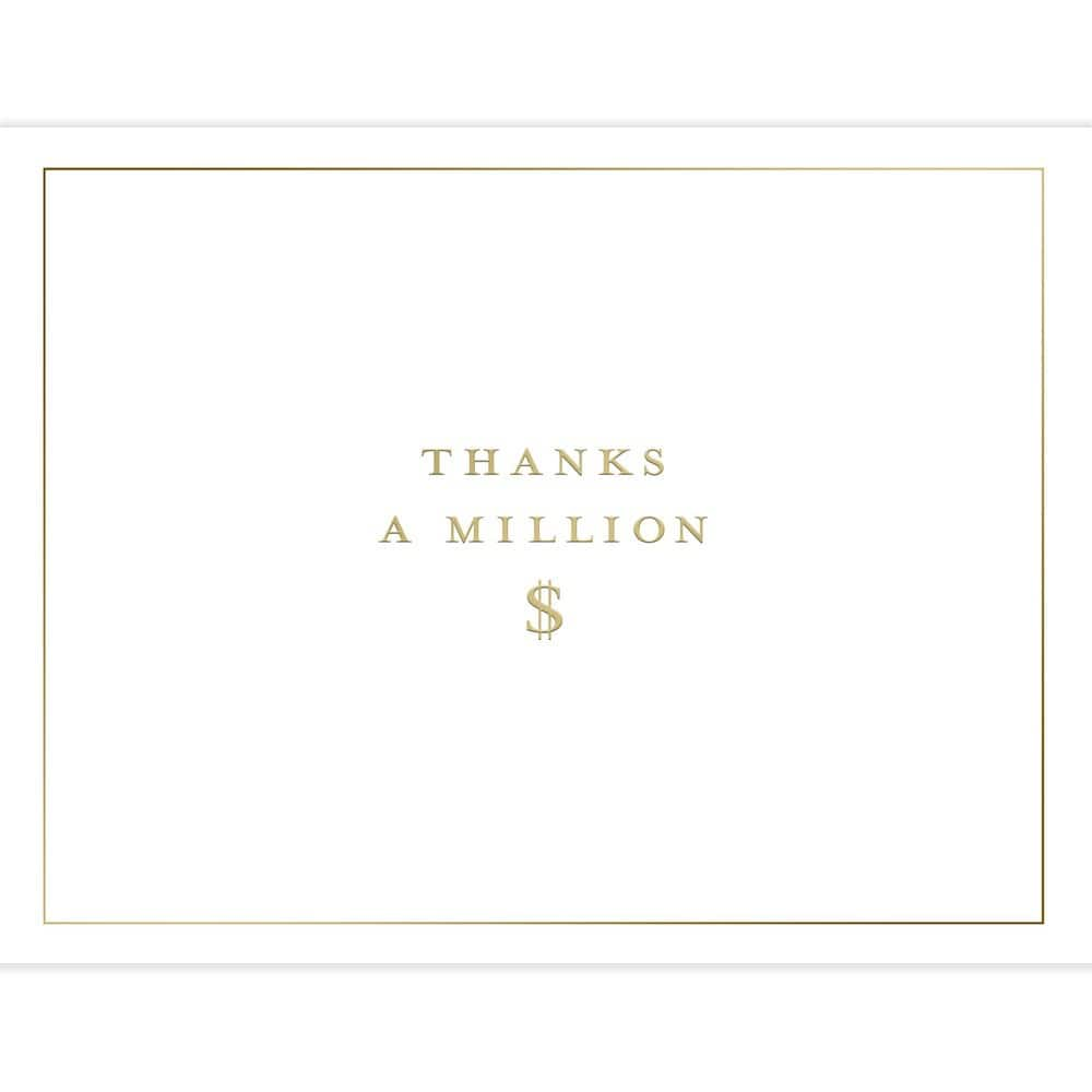 JAM Paper Thanks a Million Premium Thank You Card Sets, 12ct.