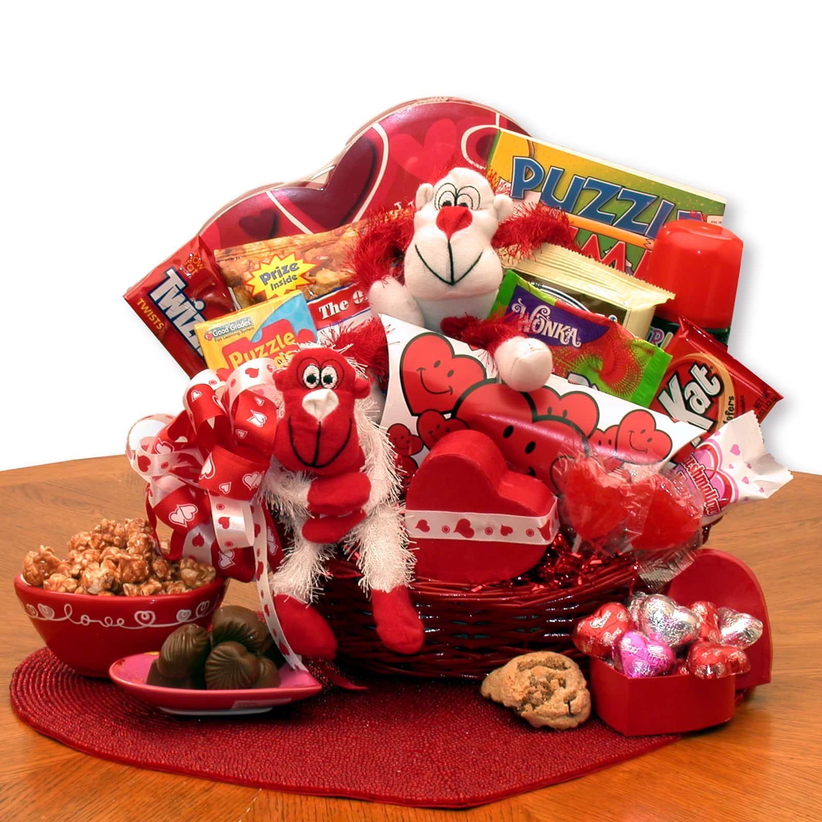 A Little Monkey Business Kids Valentines Basket