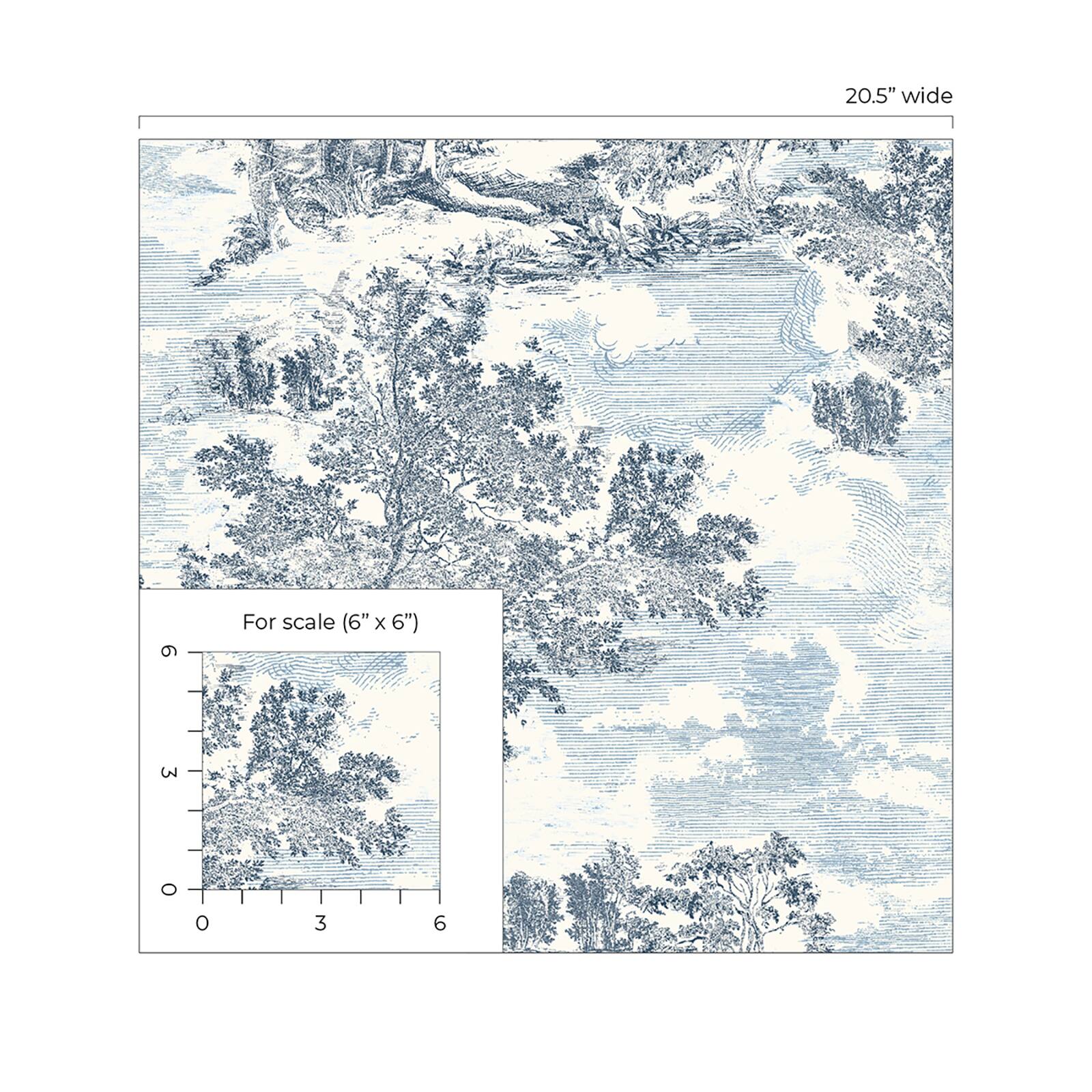 Surface Style Serene Scenes Toile Peel &#x26; Stick Wallpaper