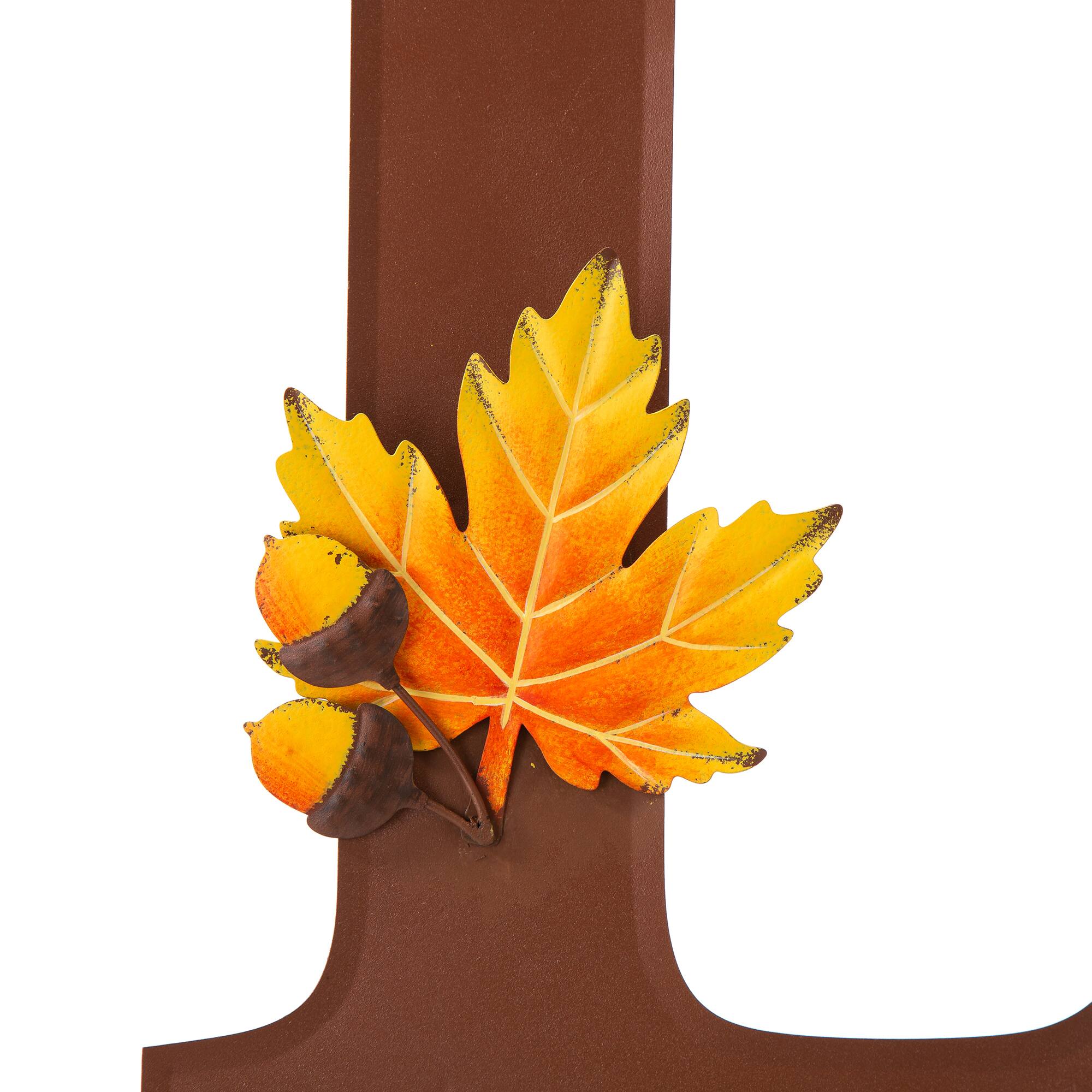 Glitzhome&#xAE; 24&#x22; Fall Metal Yard Stake or Standing D&#xE9;cor