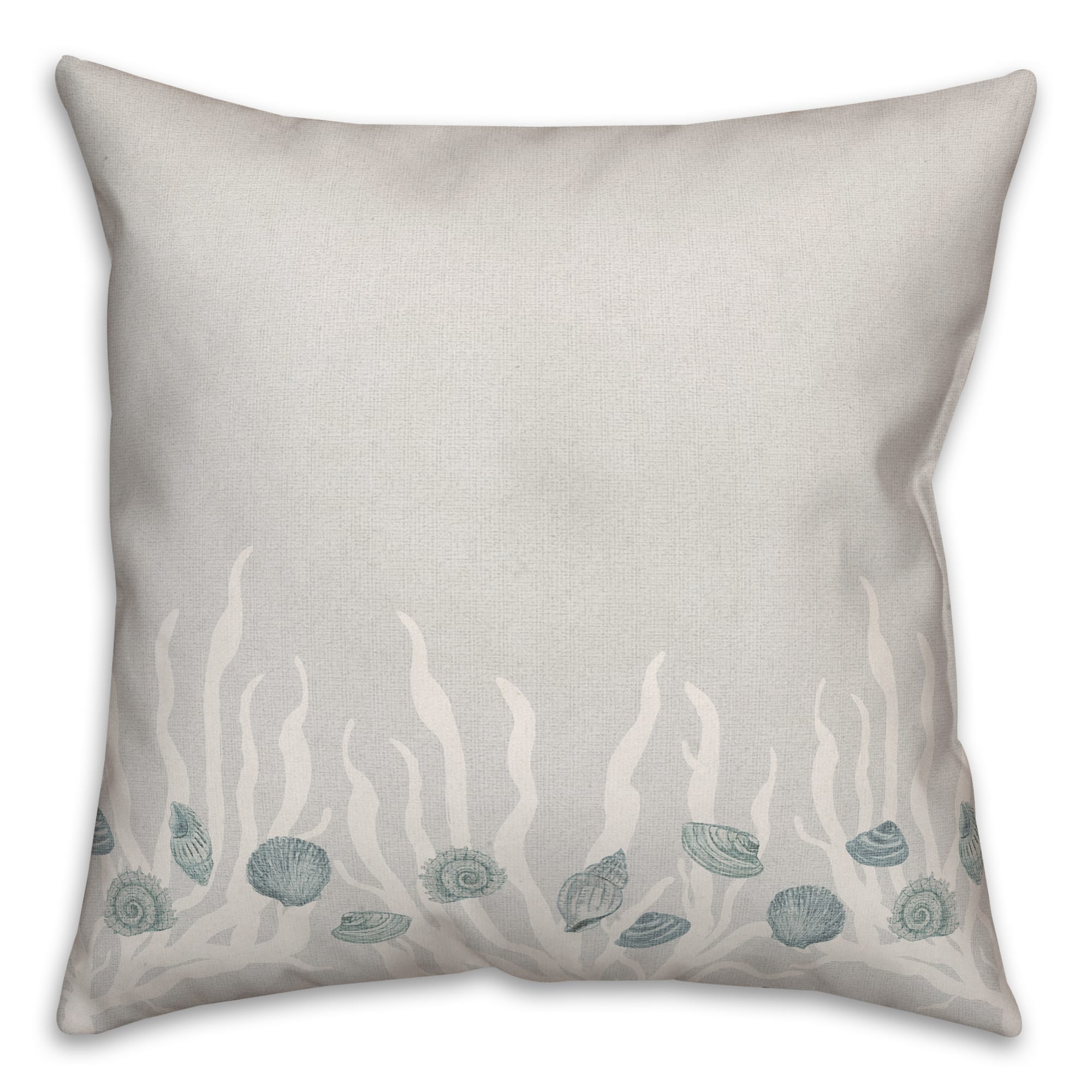 Shell &#x26; Coral Border Throw Pillow